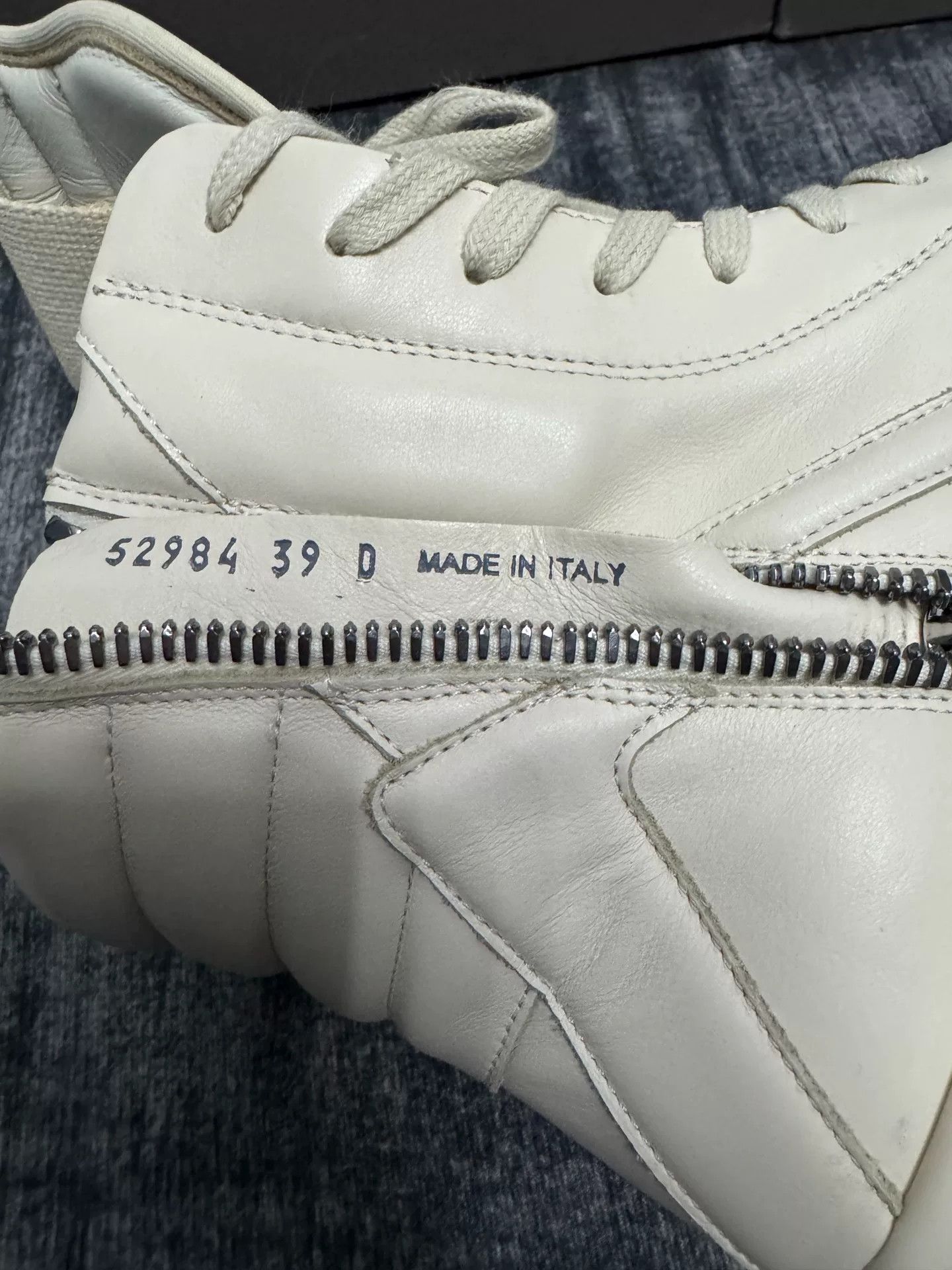 Rick Owens Rick Owens White Hitop Sneakers 39 Men Size US 6.5 / EU 39-40 - 7 Thumbnail