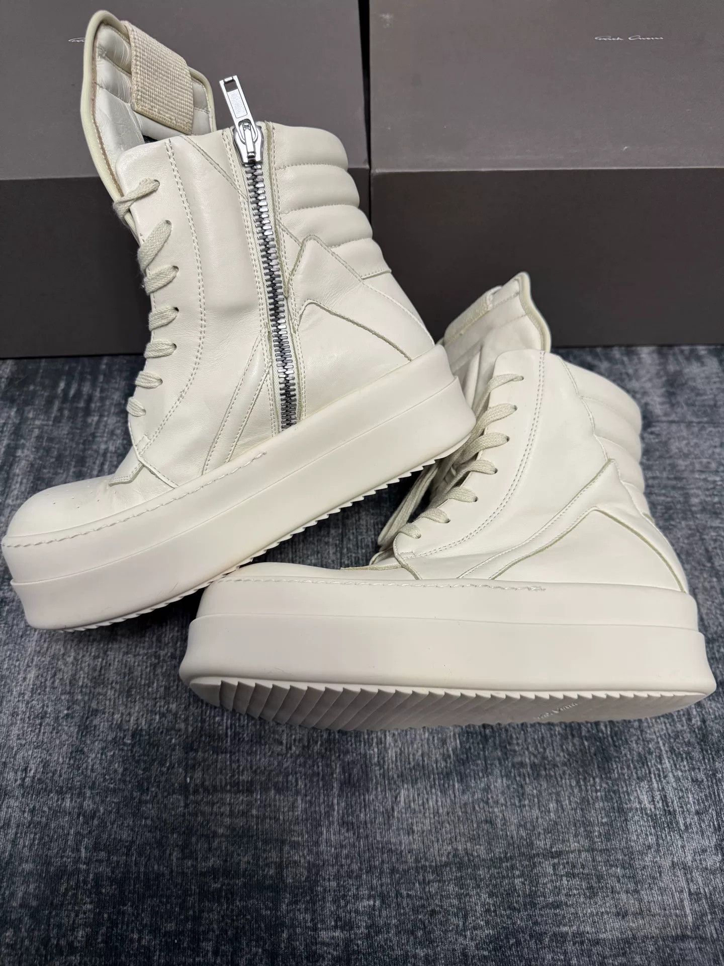 Rick Owens Rick Owens White Hitop Sneakers 39 Men Size US 6.5 / EU 39-40 - 4 Thumbnail