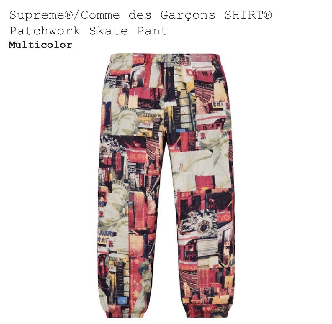 Comme des Garcons CDG SHIRT® Patchwork Skate Pant - XL Size US 36 / EU 52 - 3 Thumbnail
