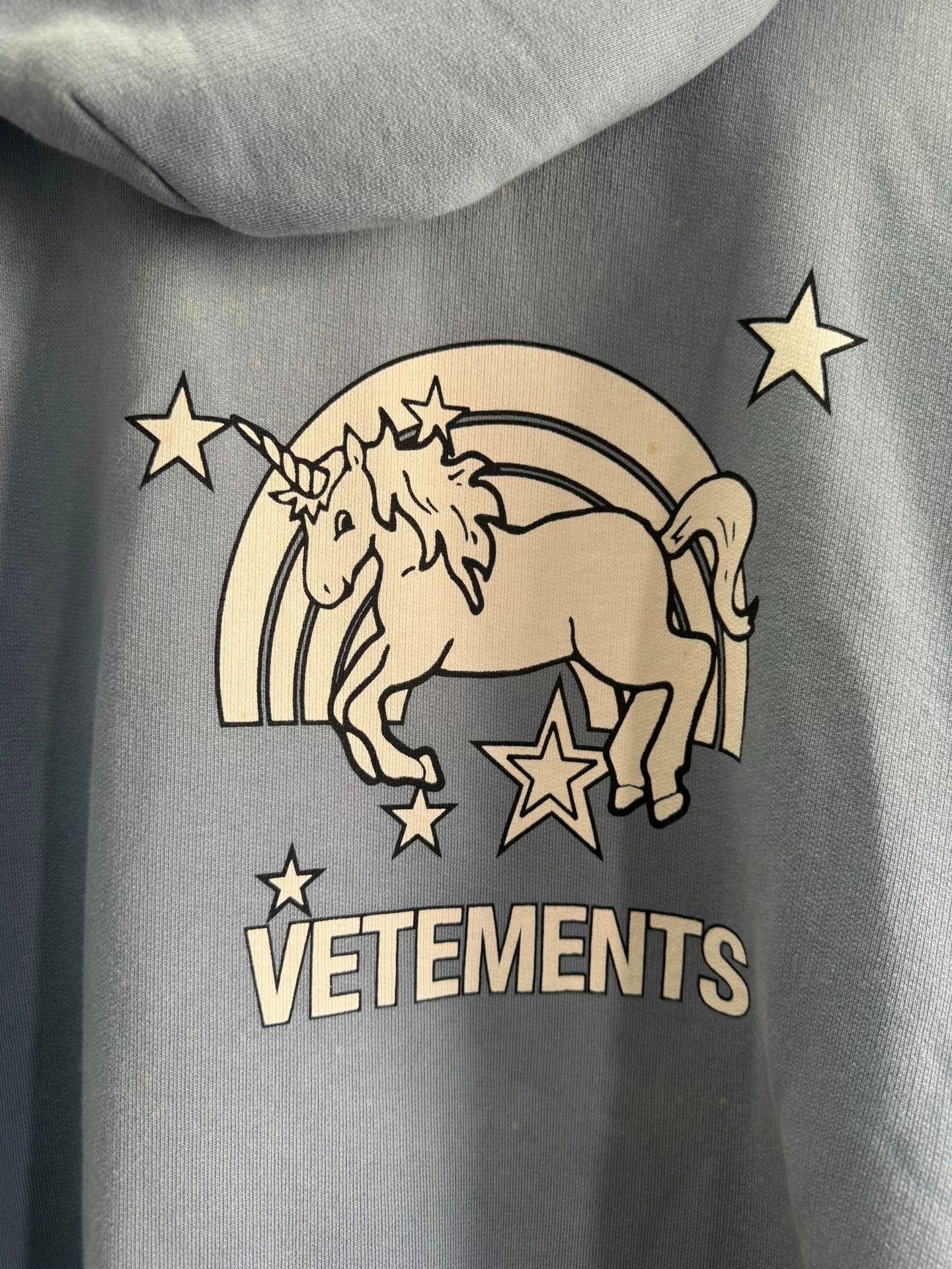 Vetements Vetements Blue Hoodie M Men Size US M / EU 48-50 / 2 - 4 Thumbnail