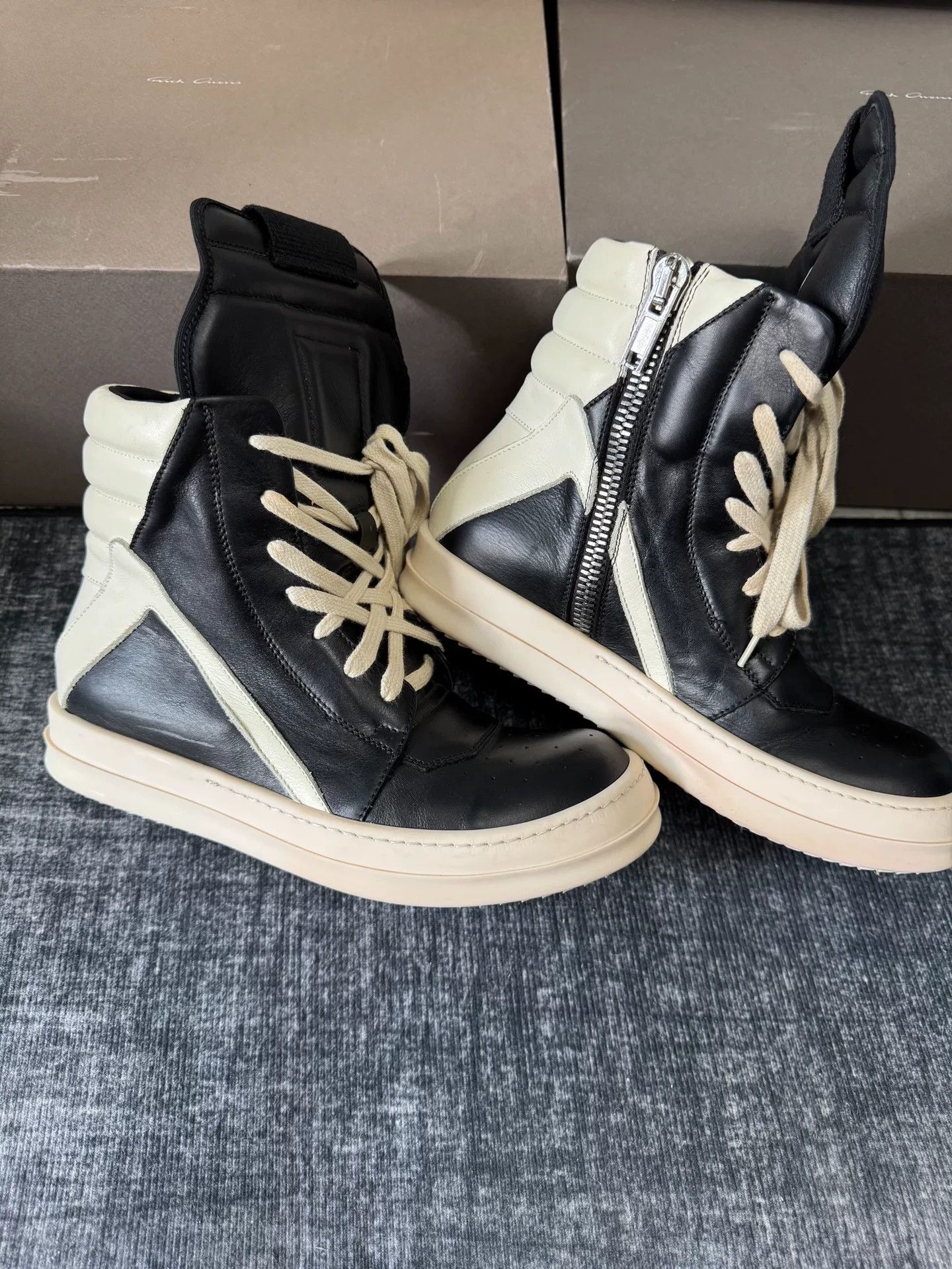 Rick Owens Rick Owens Leather Pink Hitop Sneakers 37 Women Size US 6.5 / IT 36.5 - 3 Thumbnail