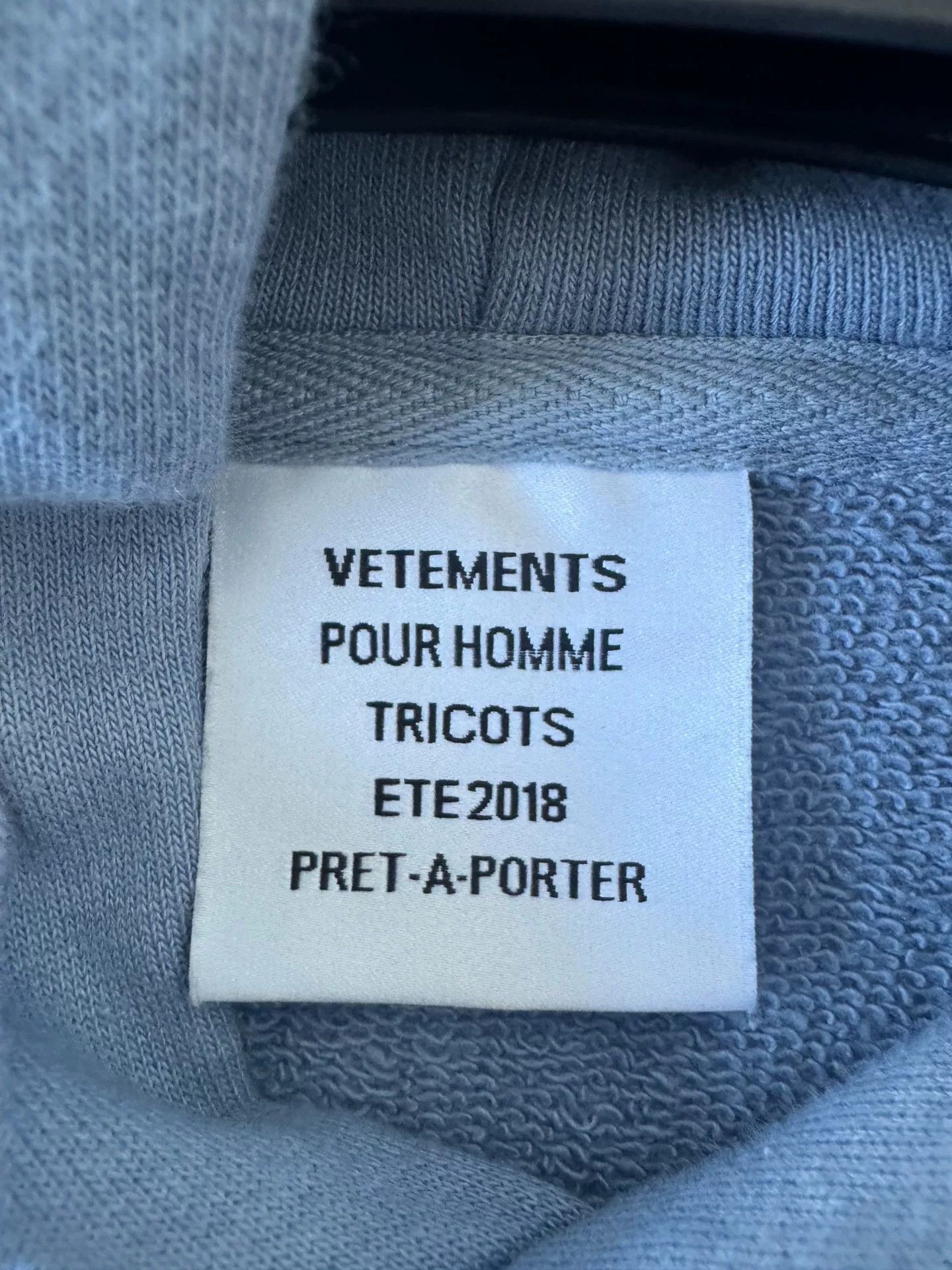 Vetements Vetements Blue Hoodie XS Men Size US XS / EU 42 / 0 - 5 Thumbnail