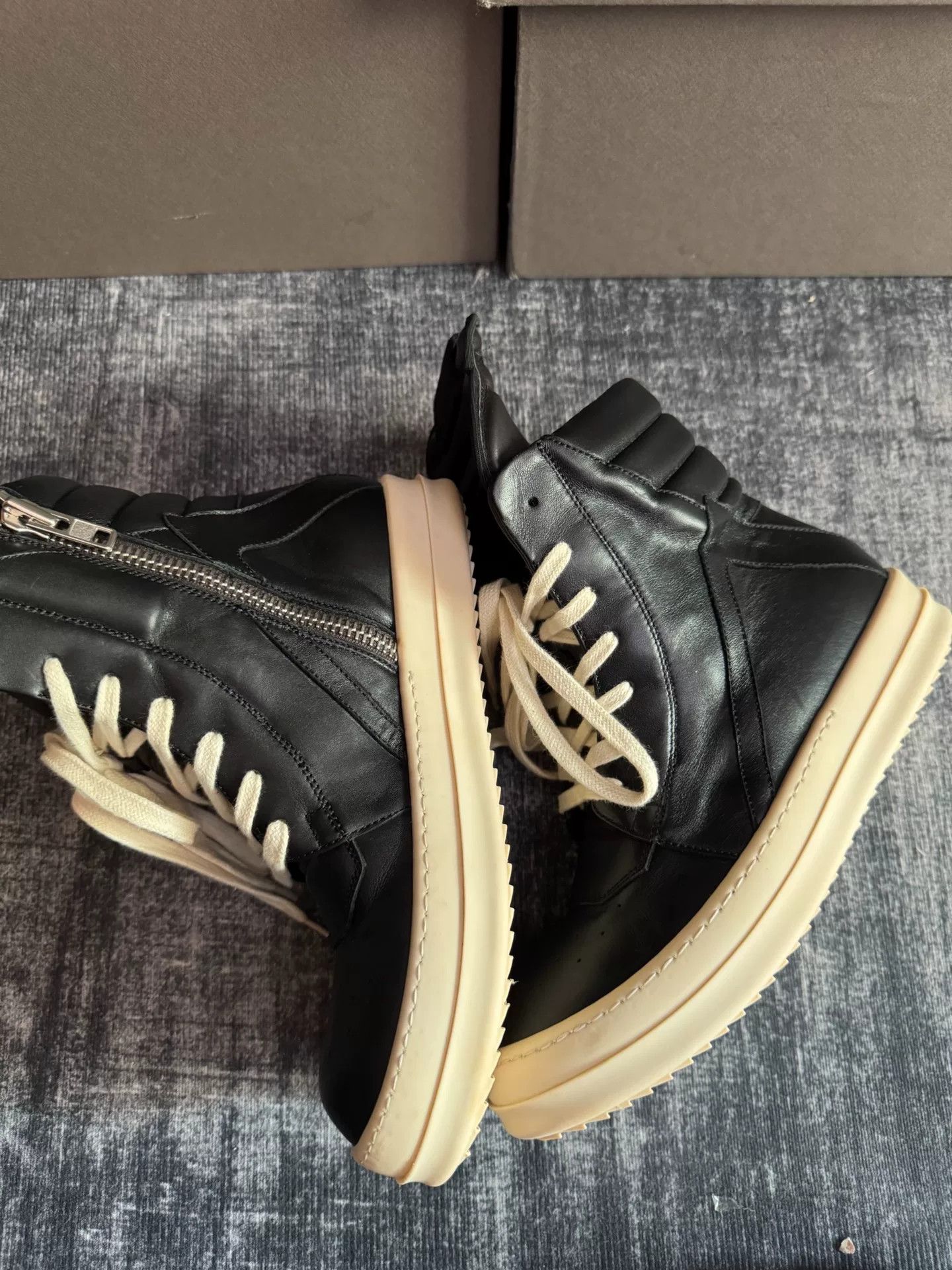 Rick Owens Rick Owens Leather Pink Hitop Sneakers 37 Women Size US 6.5 / IT 36.5 - 2 Thumbnail