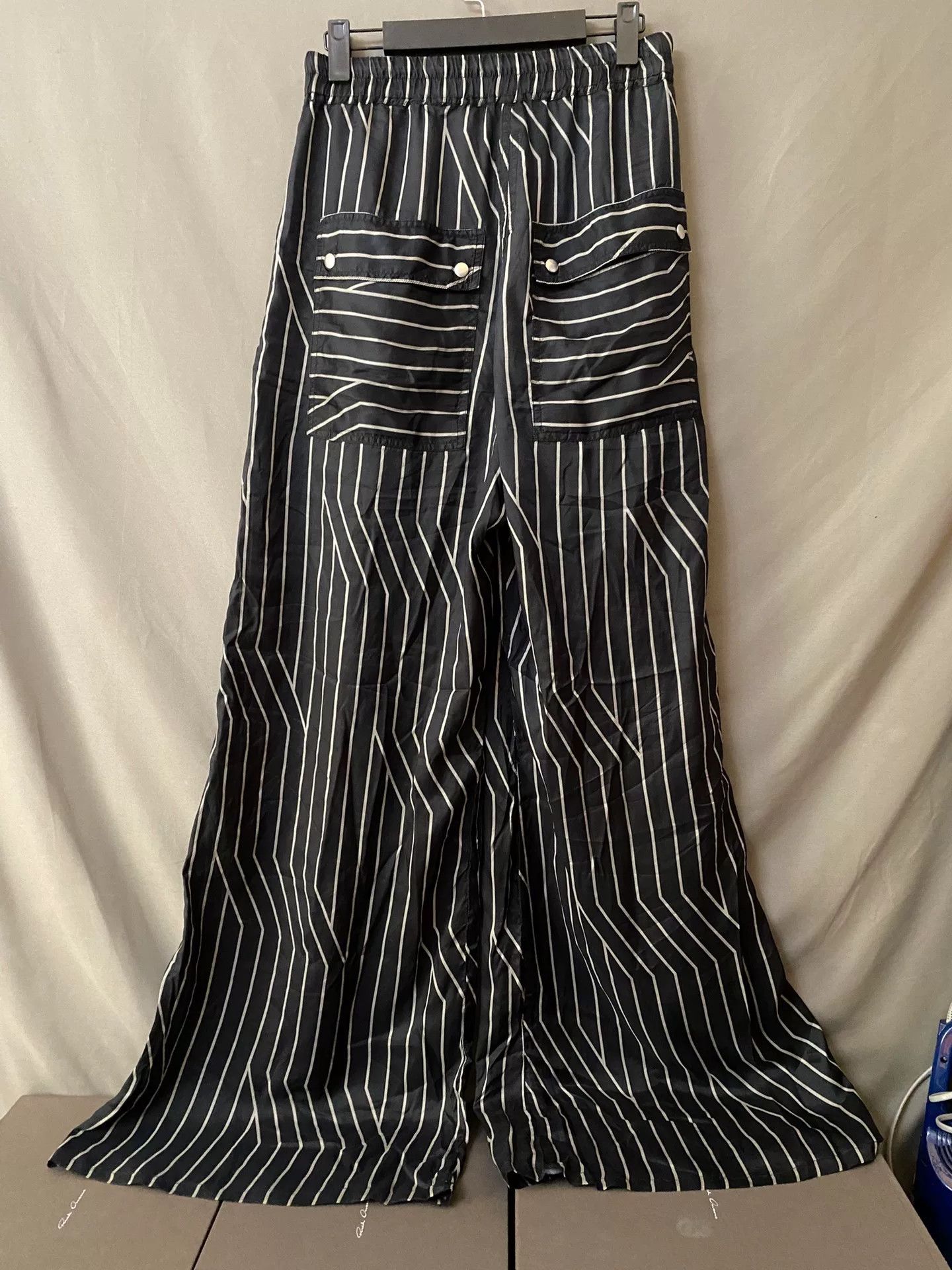 Rick Owens Rick Owens Silk Striped Yellow Casual Pants 23 Men Size US 32 / EU 48 - 2 Thumbnail