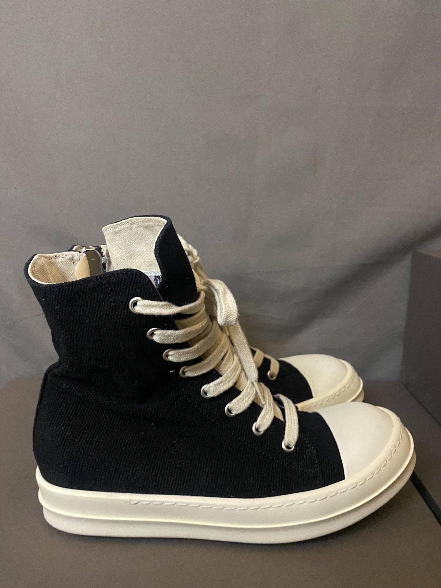 Rick Owens Rick Owens Canvas Yellow Hitop Sneakers 37 Women Size US 6.5 / IT 36.5 - 3 Thumbnail