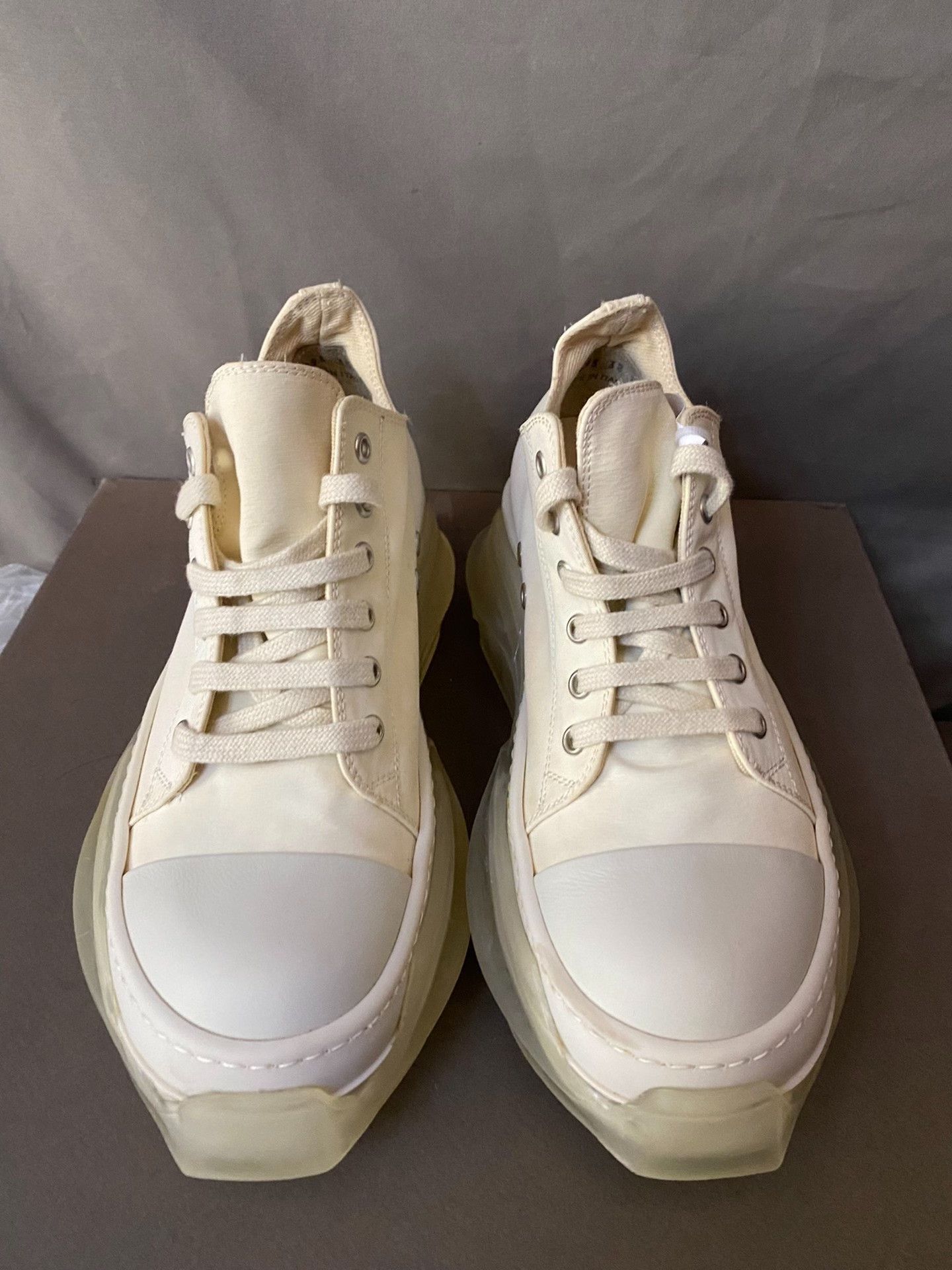 Rick Owens Rick Owens Clear White Lowtop Sneakers 38 Women Size US 7.5 / IT 37.5 - 2 Thumbnail