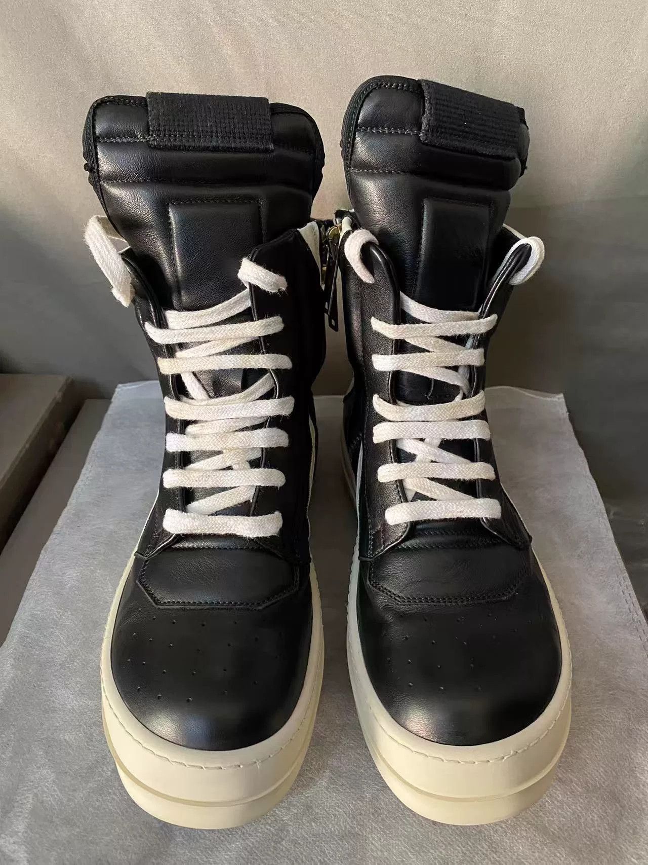 Rick Owens Rick Owens Leather Pink Hitop Sneakers 37 Women Size US 6.5 / IT 36.5 - 2 Thumbnail