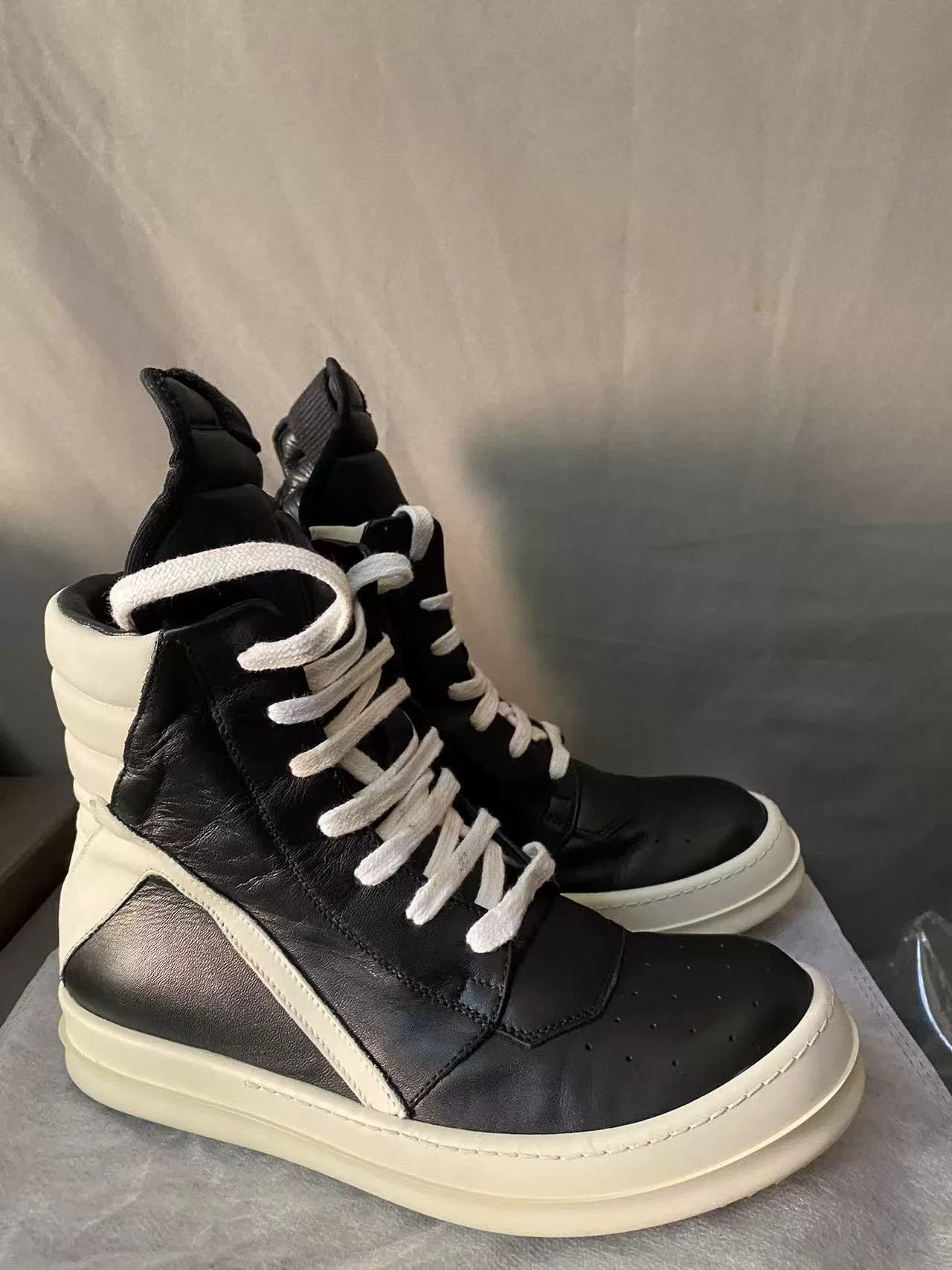 Rick Owens Rick Owens Leather Pink Hitop Sneakers 37 Women Size US 6.5 / IT 36.5 - 3 Thumbnail