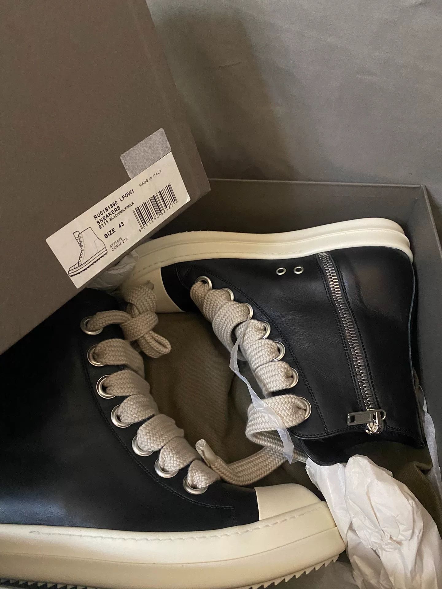 Rick Owens Rick Owens Hitop Sneakers 43 Men Size US 10 / EU 43 - 7 Thumbnail