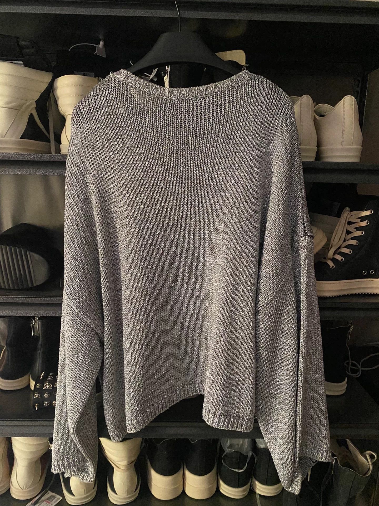 Raf Simons Raf Simons Silver Sweater S Men Size US S / EU 44-46 / 1 - 5 Thumbnail