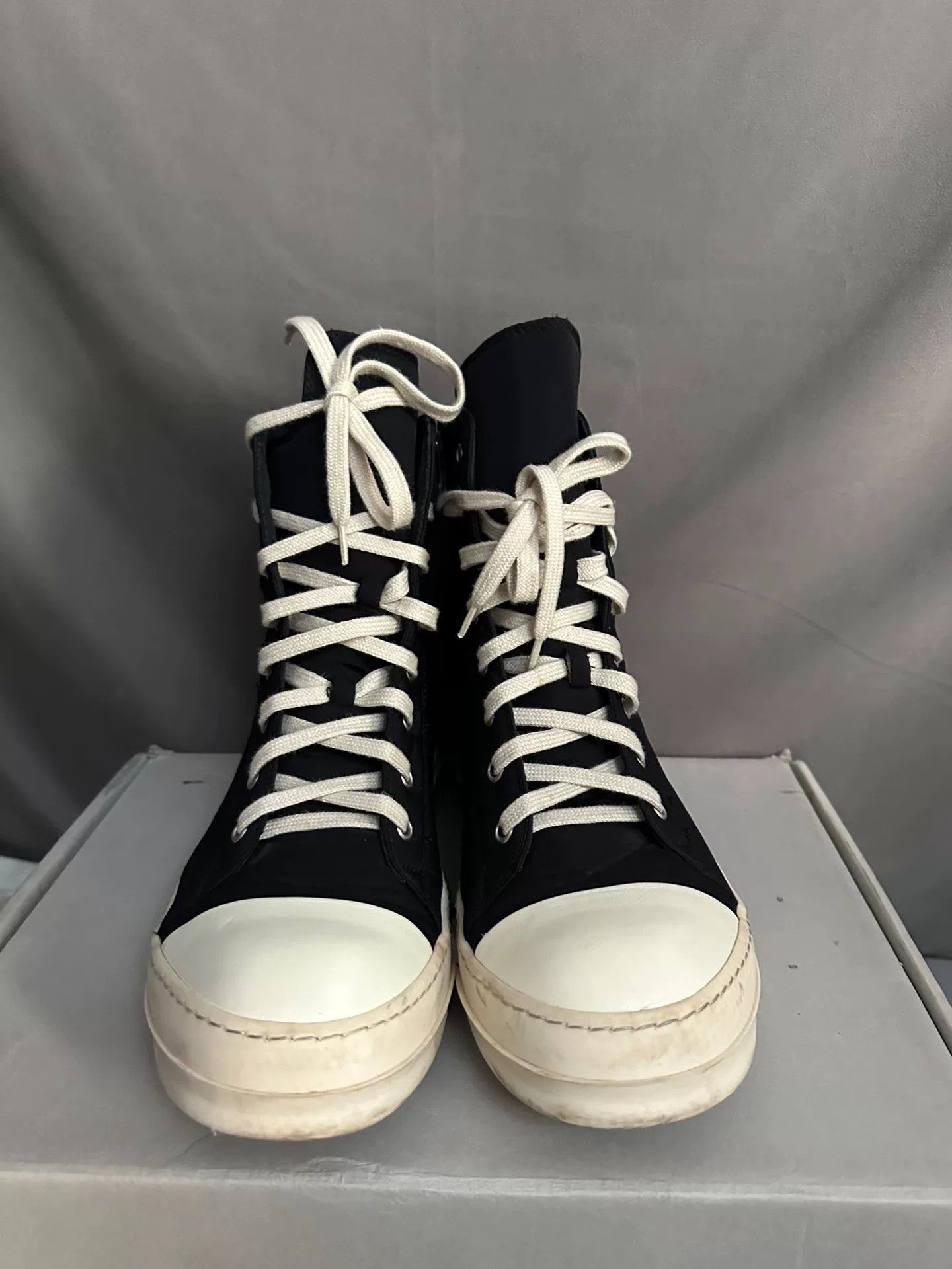 Rick Owens Rick Owens Cotton Pink Hitop Sneakers 40 Men Size US 7.5 / EU 40-41 - 2 Thumbnail