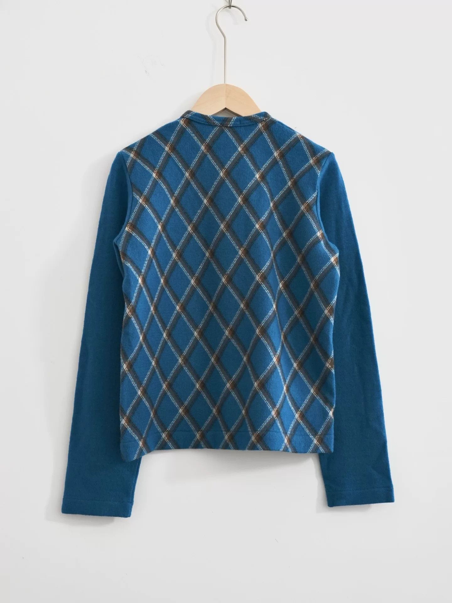Comme des Garcons blue plaid cardigan with fur detail Size M / US 6-8 / IT 42-44 - 5 Thumbnail