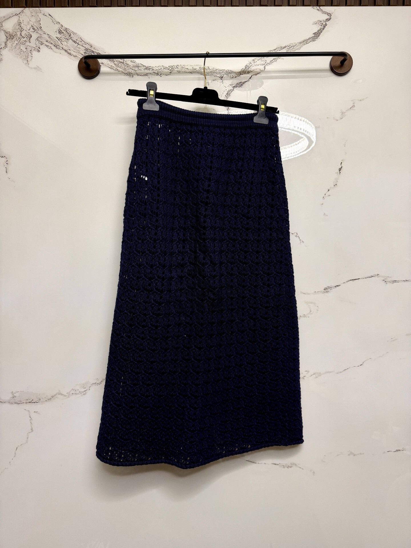 LVXWA Wool and Leather Label Skirt Size 22" - 3 Thumbnail