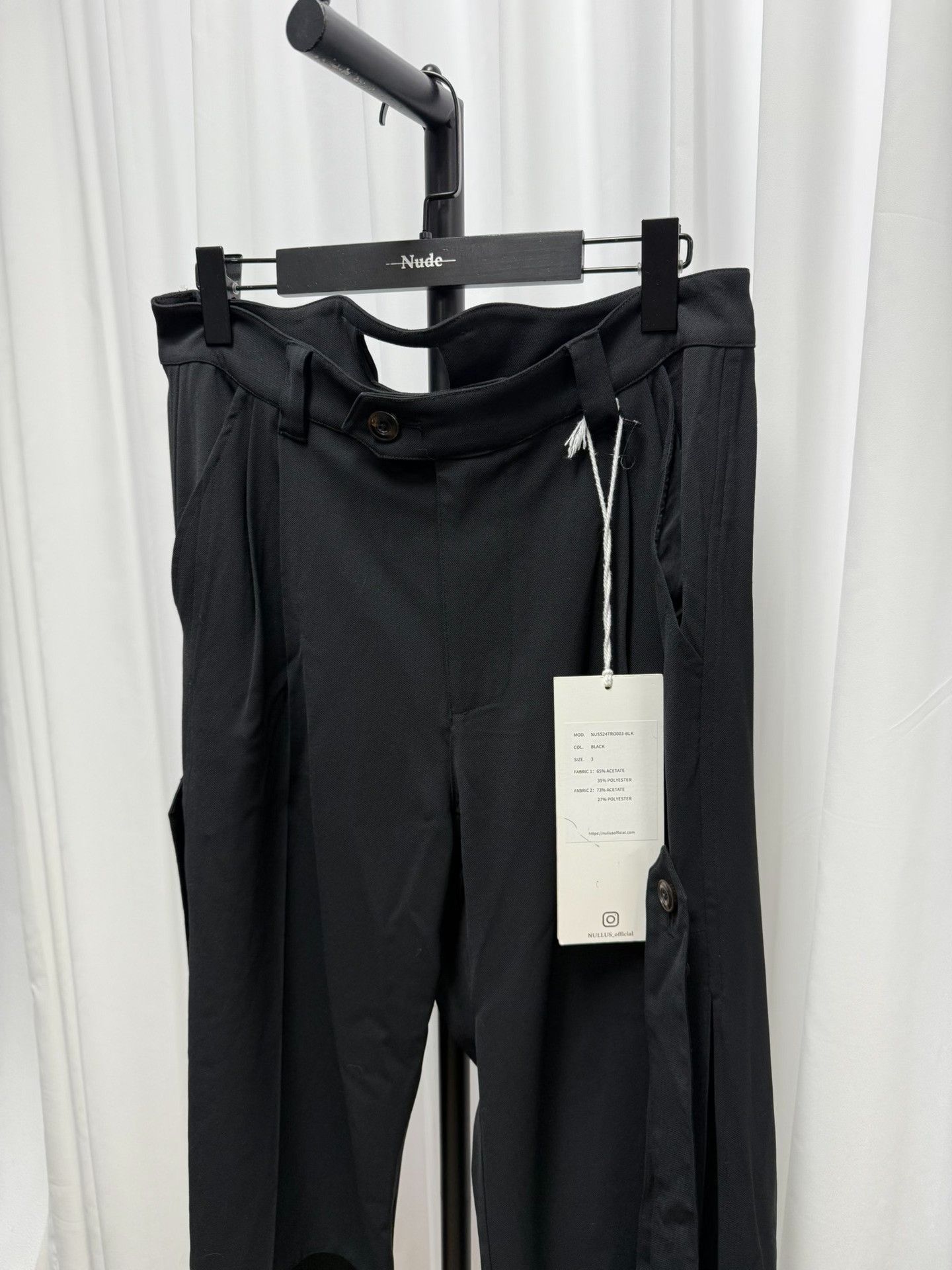 Vintage Nullus Strap Spliced Suit Pants Size US 32 / EU 48 - 2 Thumbnail