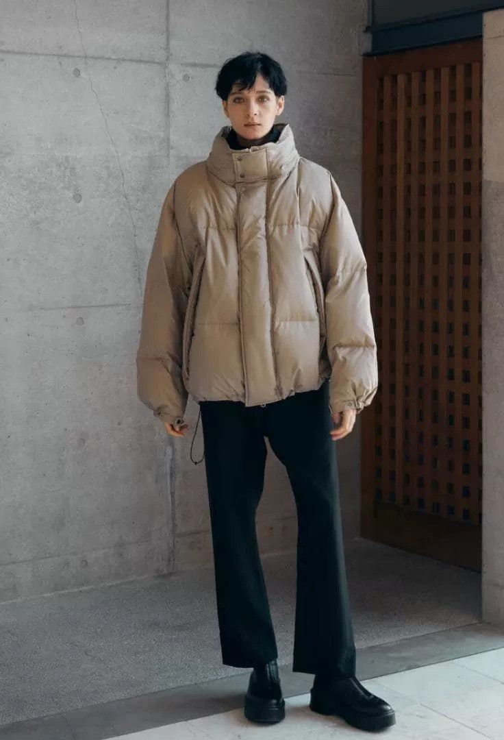 Japanese Brand Ryo Takashima Beige Down Jacket Size US L / EU 52-54 / 3 - 7 Thumbnail