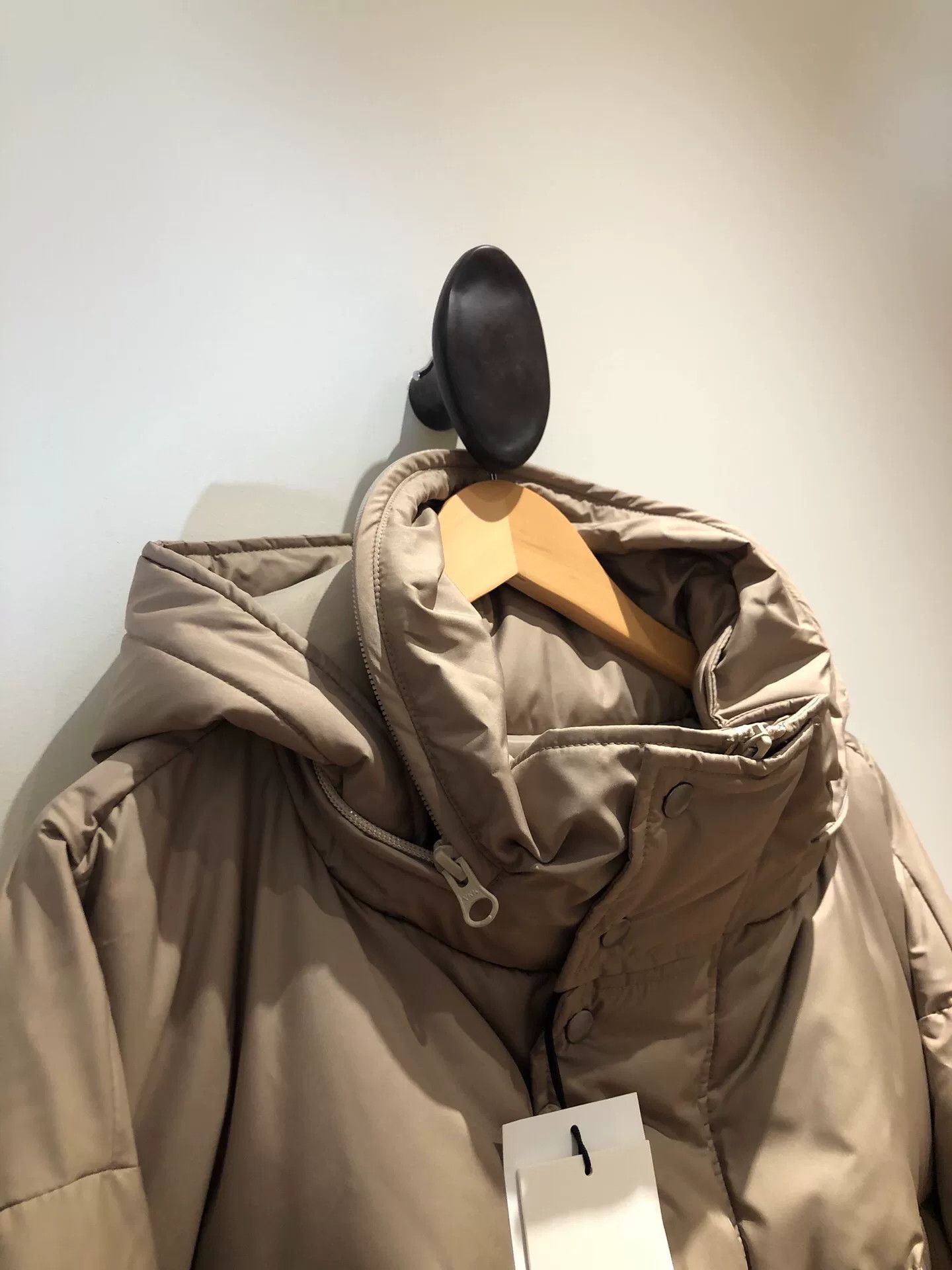Japanese Brand Ryo Takashima Beige Down Jacket Size US L / EU 52-54 / 3 - 3 Thumbnail