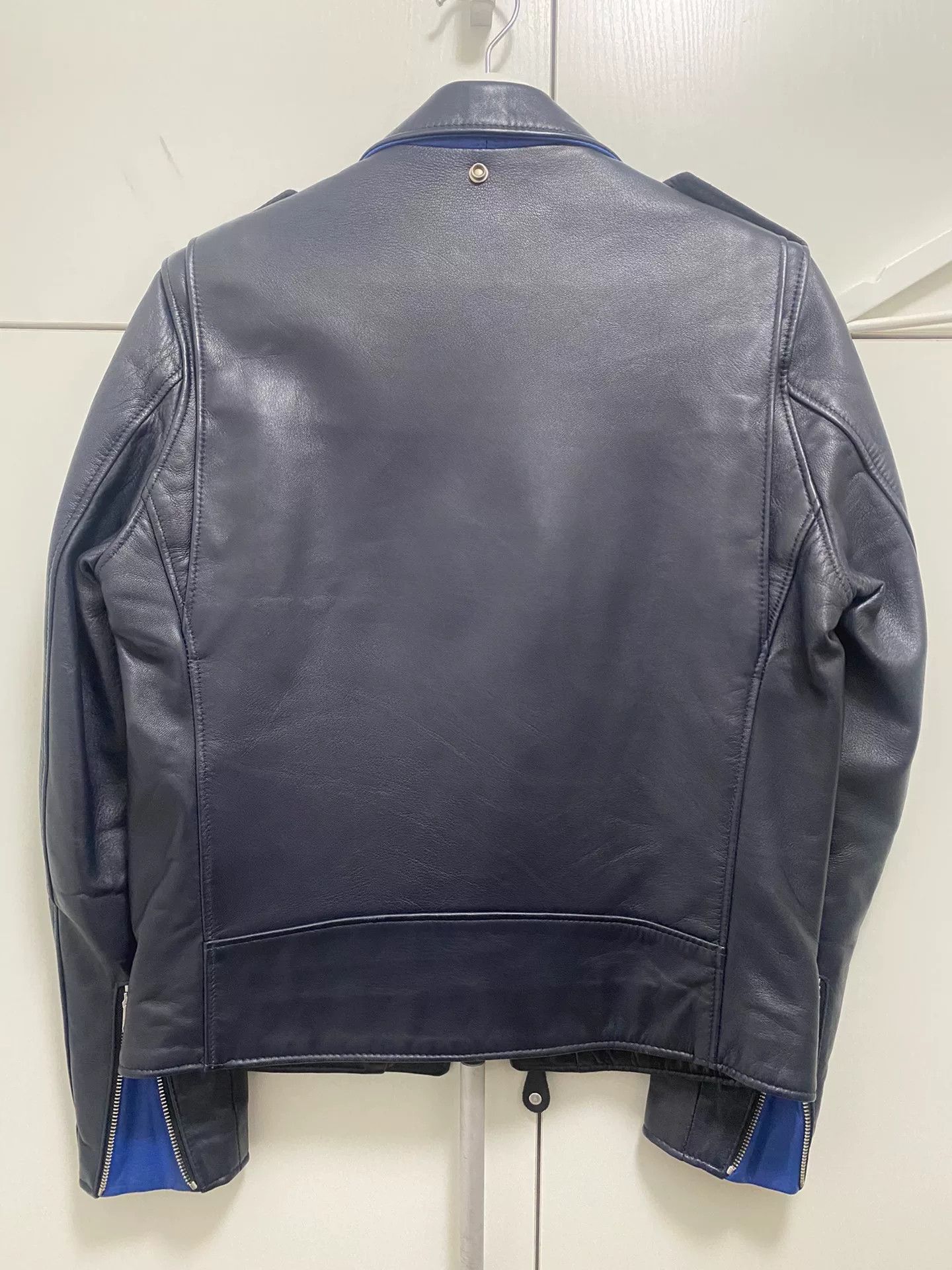 Sophnet. Schott x Sophnet Navy Leather Jacket Size US M / EU 48-50 / 2 - 2 Thumbnail