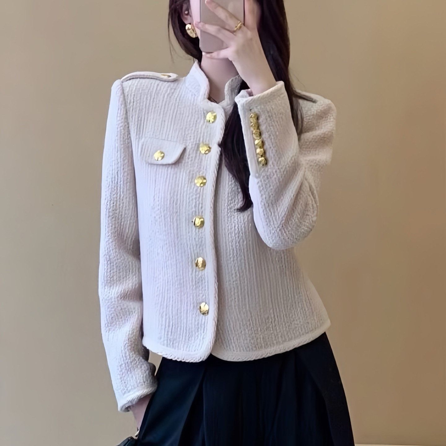 Celine Celine Tweed Stand Collar Short Coat Size XXS / US 00 / IT 34 - 9 Thumbnail