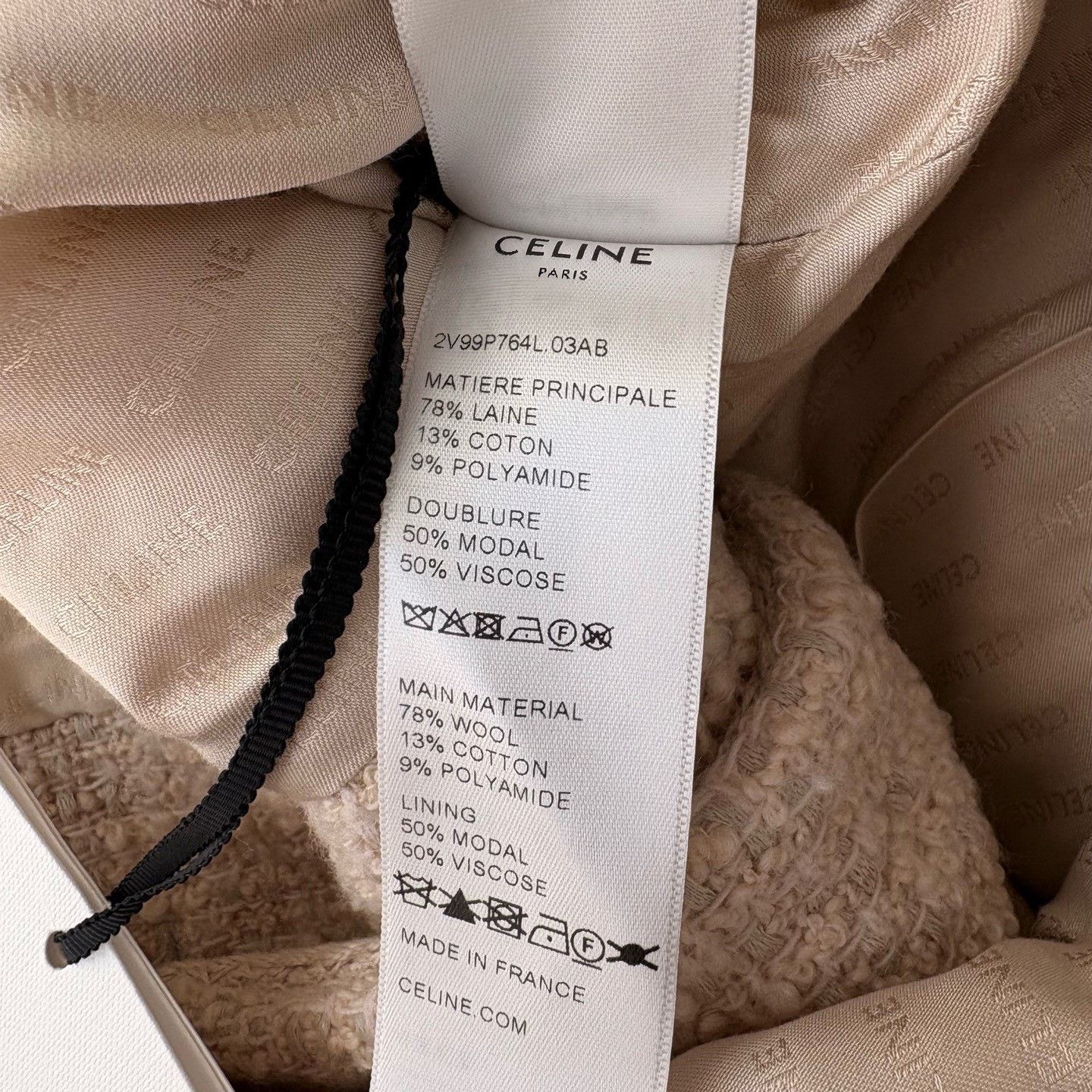 Celine Celine Tweed Stand Collar Short Coat Size XXS / US 00 / IT 34 - 6 Thumbnail