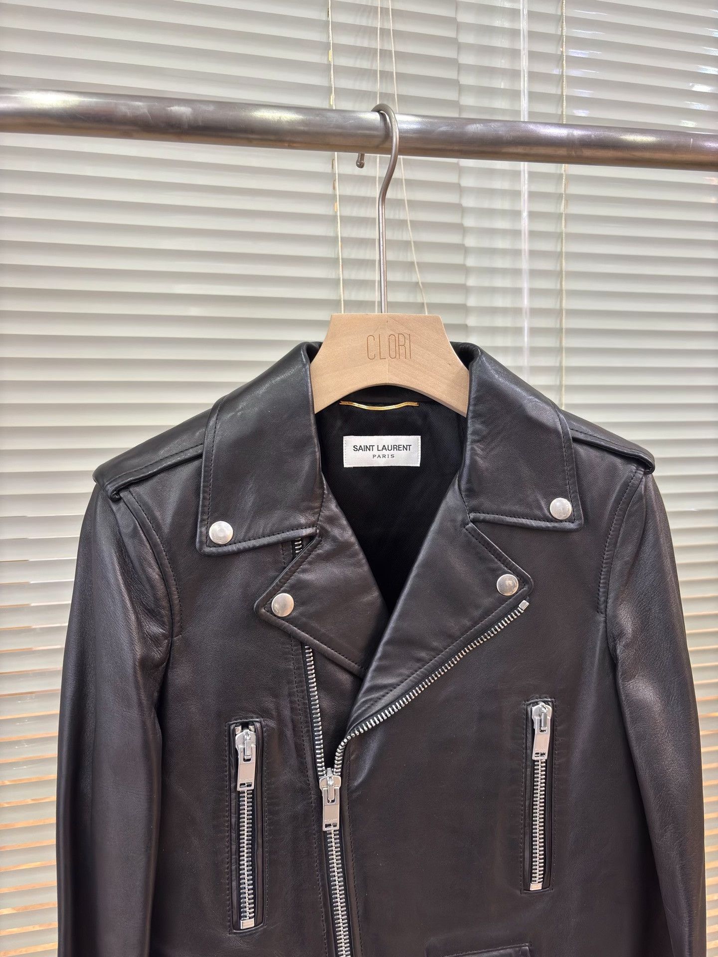 Saint Laurent Paris YSL Saint Laurent Leather Biker Jacket Size XS / US 0-2 / IT 36-38 - 3 Thumbnail