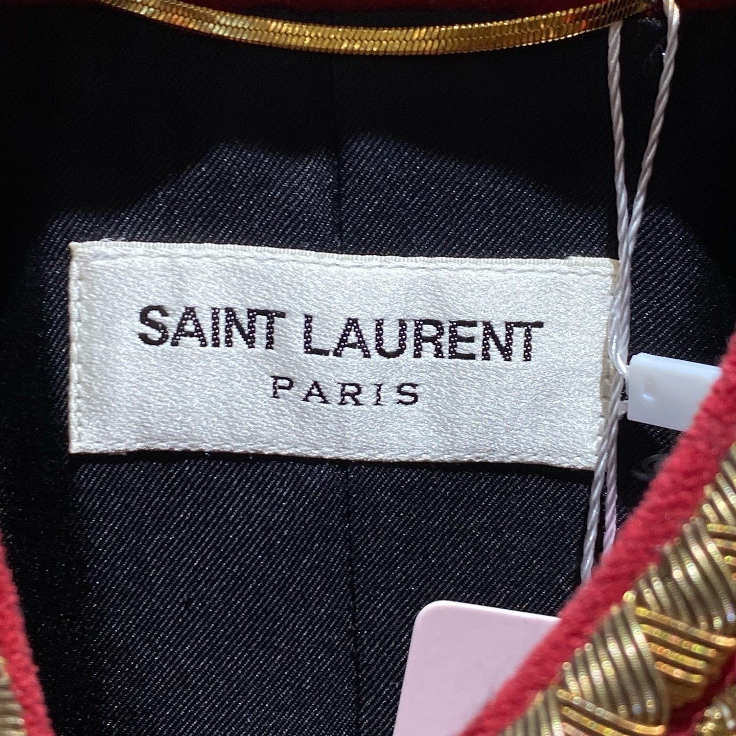 Saint Laurent Paris Saint Laurent Red Velvet Embroidered Jacket Size XS / US 0-2 / IT 36-38 - 3 Thumbnail