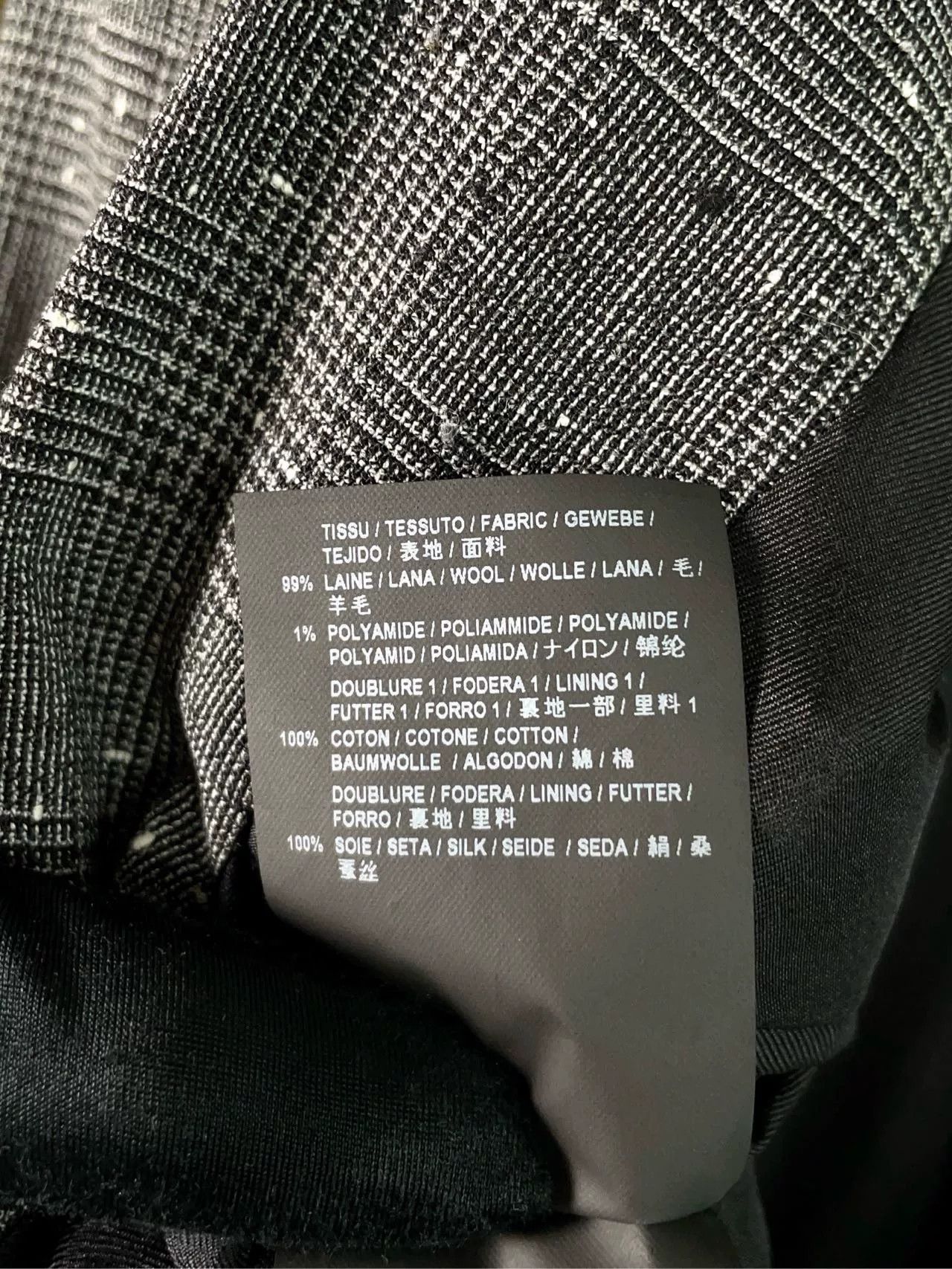Saint Laurent Paris SAINT LAURENT Gray Check Wool Blazer Size XXS / US 00 / IT 34 - 9 Thumbnail