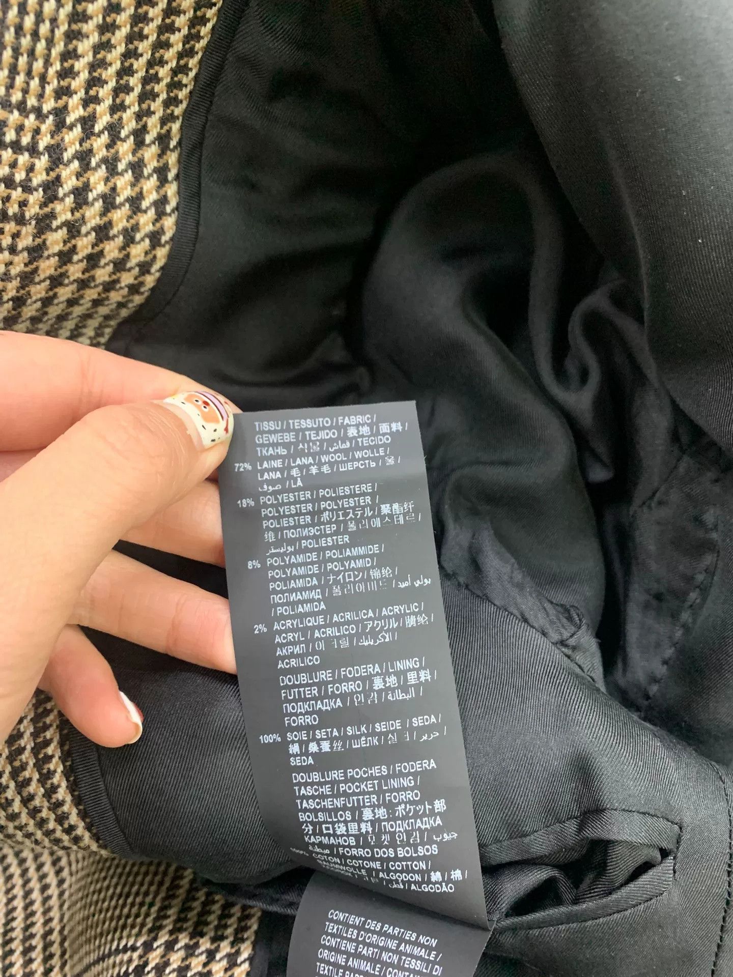 Saint Laurent Paris Saint Laurent Brown/Black Check Blazer Size XXS / US 00 / IT 34 - 6 Thumbnail