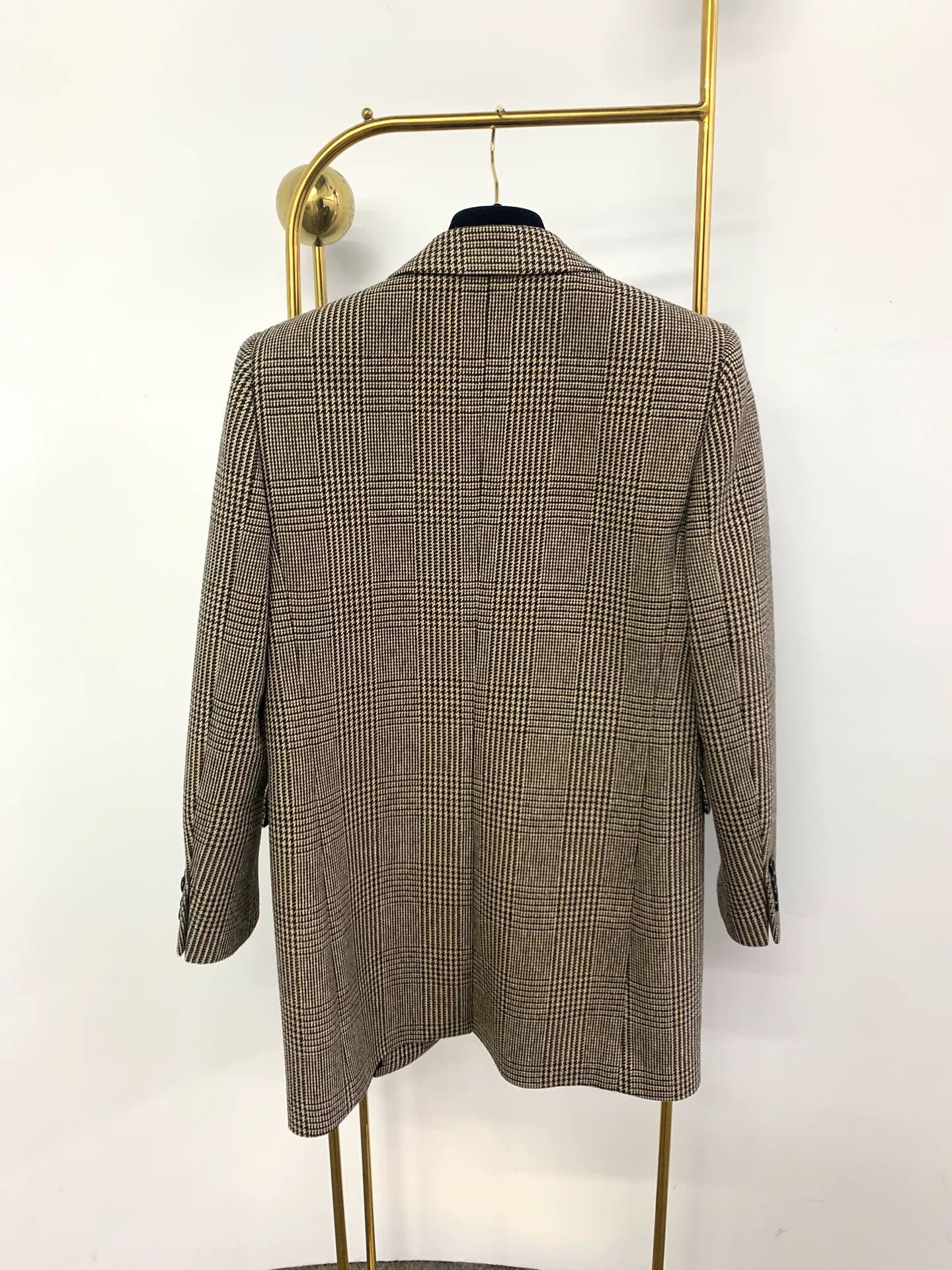 Saint Laurent Paris Saint Laurent Brown/Black Check Blazer Size XXS / US 00 / IT 34 - 3 Thumbnail