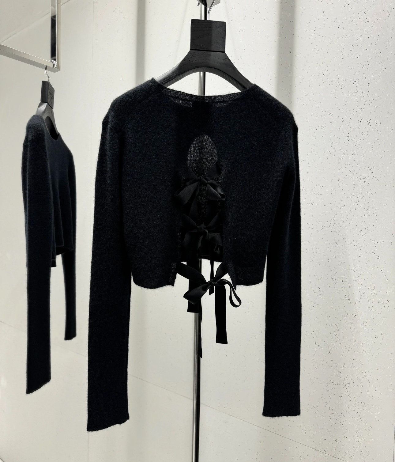 Saint Laurent Paris Saint Laurent YSL Black Cashmere Cropped Top Size M / US 6-8 / IT 42-44 - 5 Thumbnail