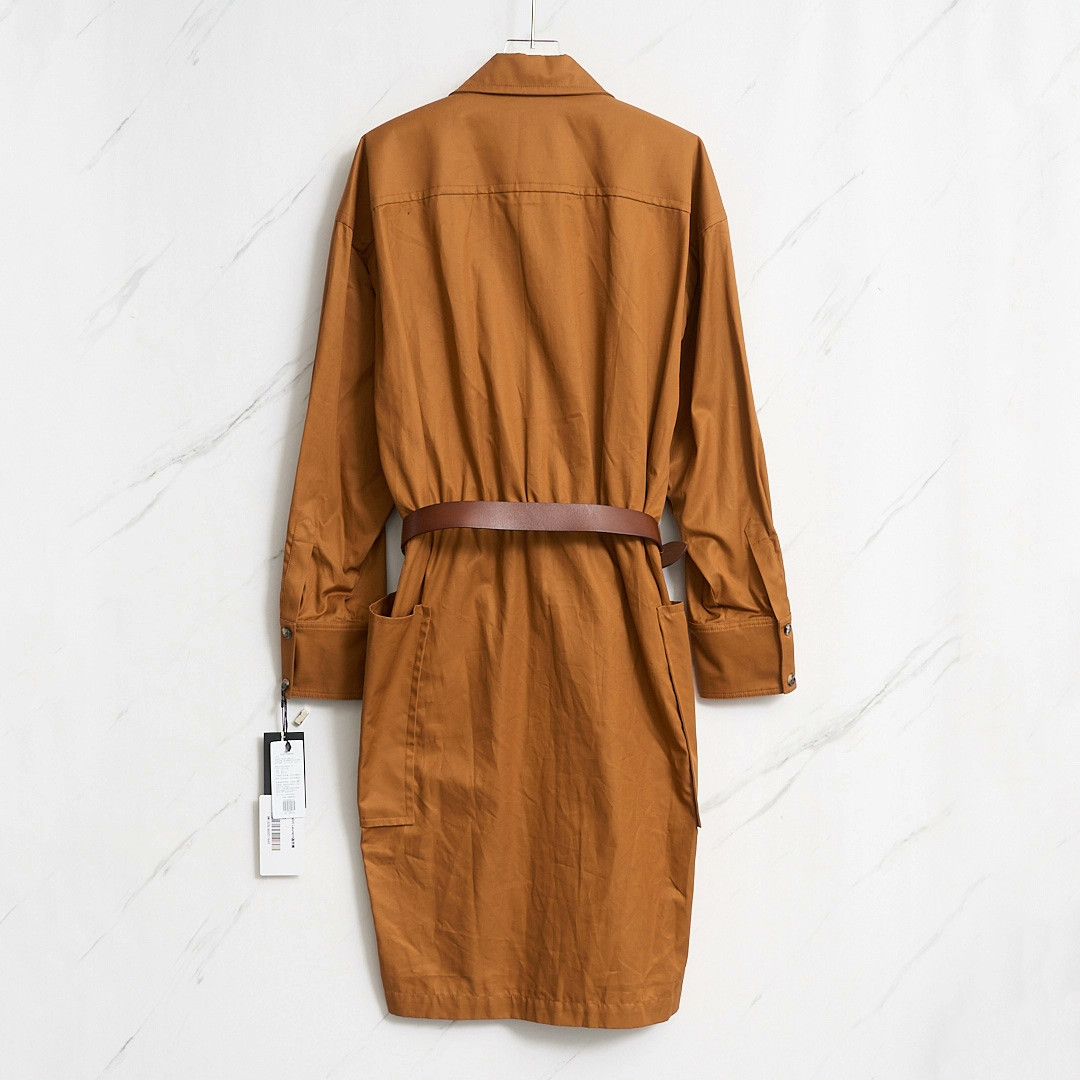 Saint Laurent Paris Saint Laurent Brown Utility Dress Size S / US 4 / IT 40 - 3 Thumbnail