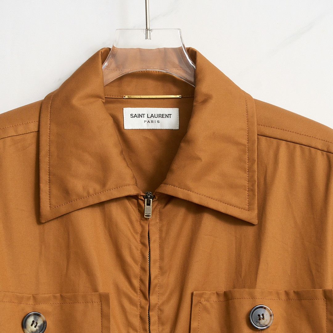 Saint Laurent Paris Saint Laurent Brown Utility Dress Size S / US 4 / IT 40 - 2 Thumbnail