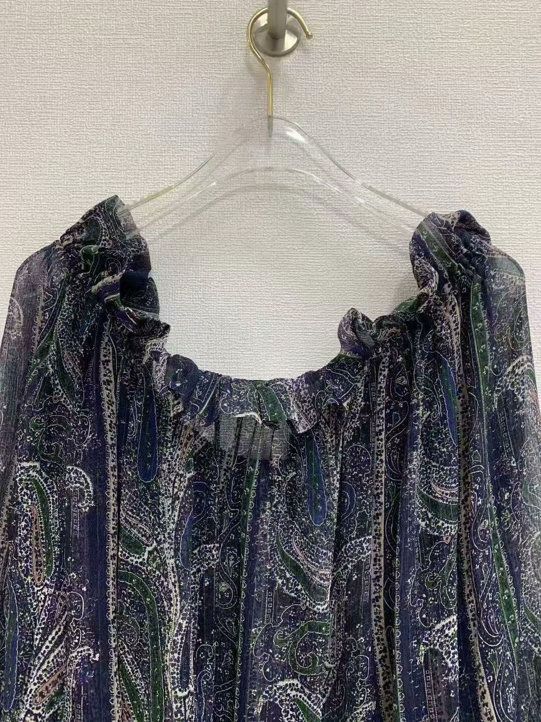 Saint Laurent Paris Saint Laurent Sheer Paisley Print Blouse Size S / US 4 / IT 40 - 6 Thumbnail