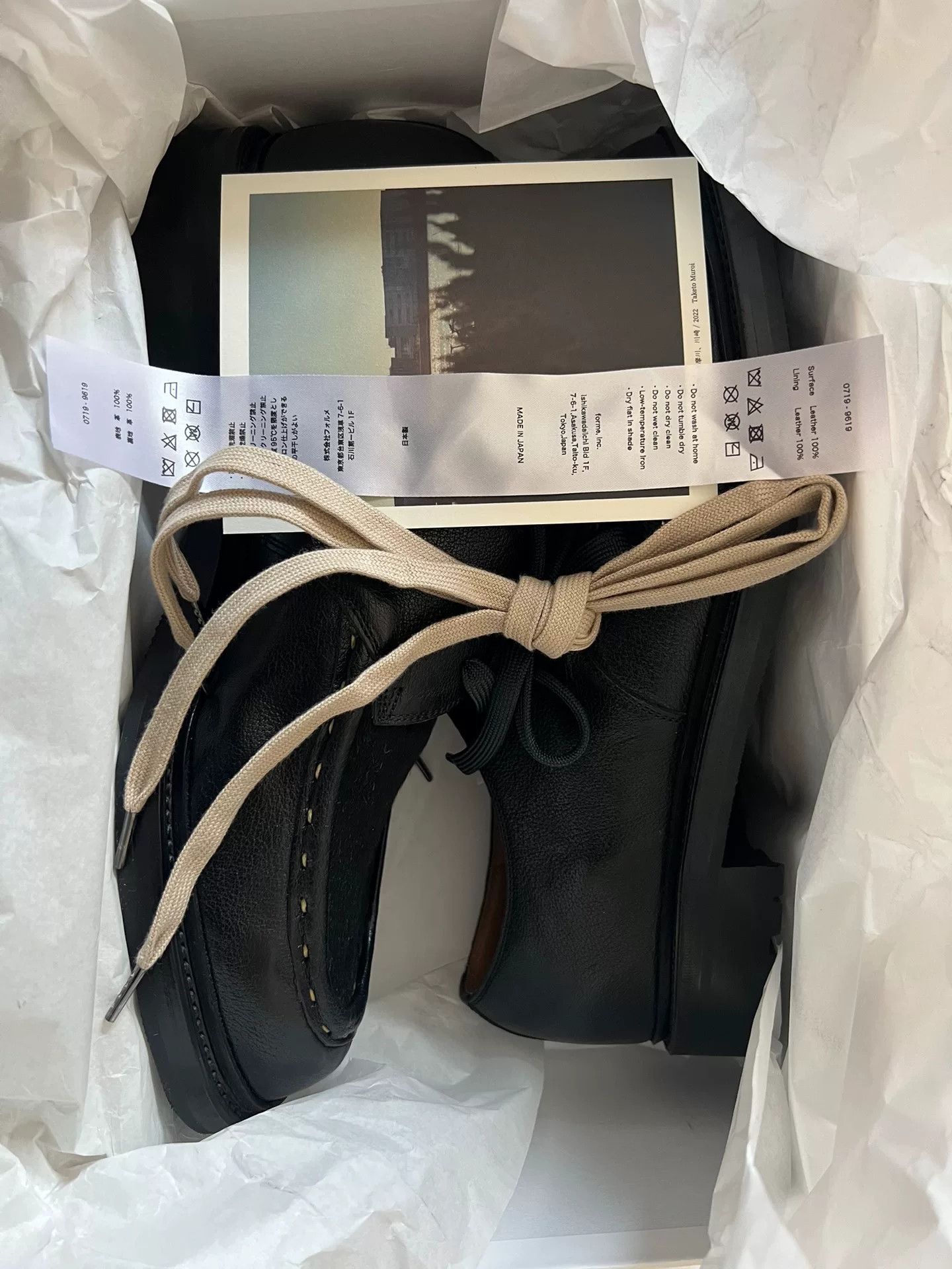 Japanese Brand Forme Artisan Handmade Calfskin Low-Top Shoes Size US 5.5 / EU 38 - 5 Thumbnail