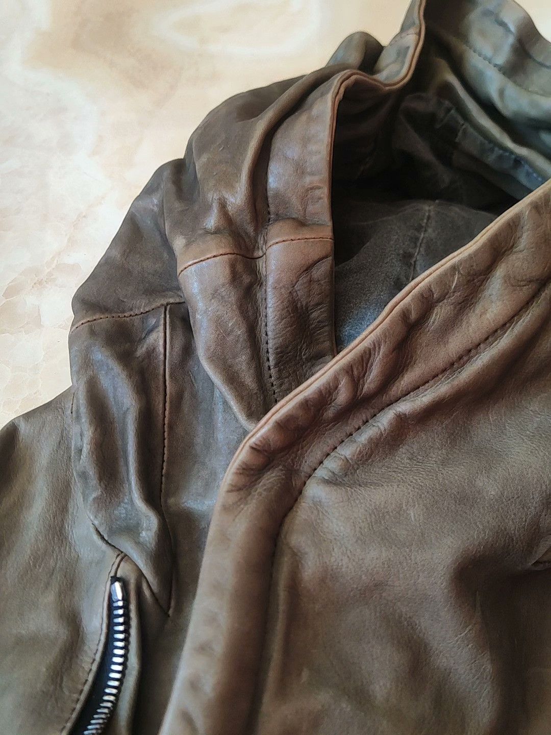 Japanese Brand Katayama Isamu Long Leather Coat Size US M / EU 48-50 / 2 - 2 Thumbnail