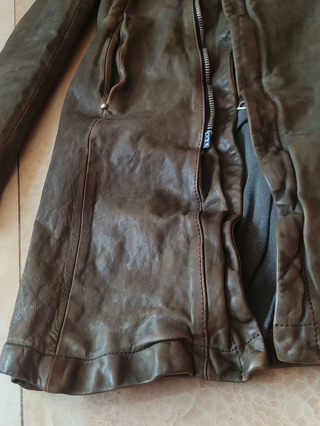 Japanese Brand Katayama Isamu Long Leather Coat Size US M / EU 48-50 / 2 - 3 Thumbnail
