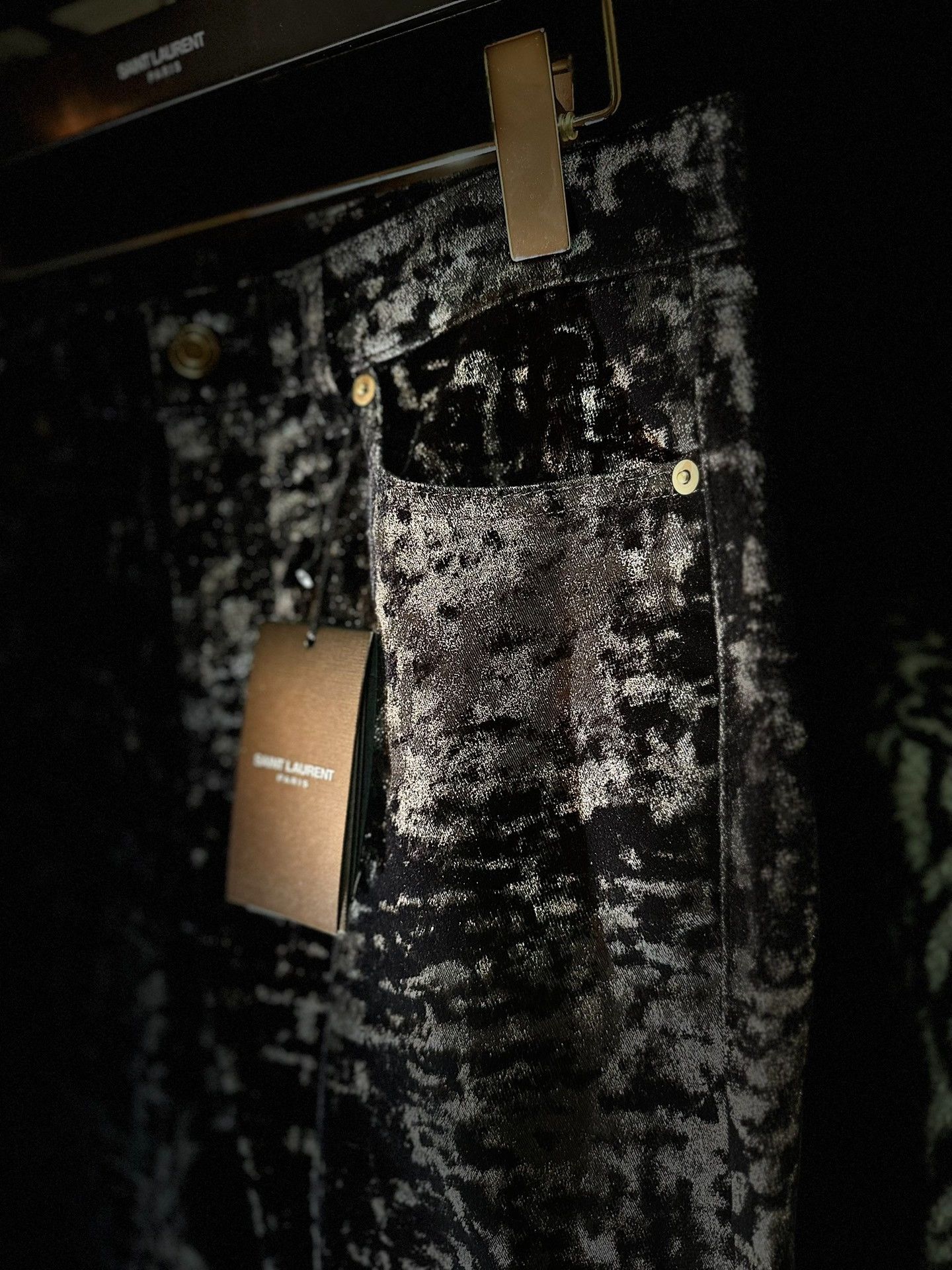Saint Laurent Paris Saint Laurent 16fw Sequined Patterned Pants Size US 30 / EU 46 - 3 Thumbnail