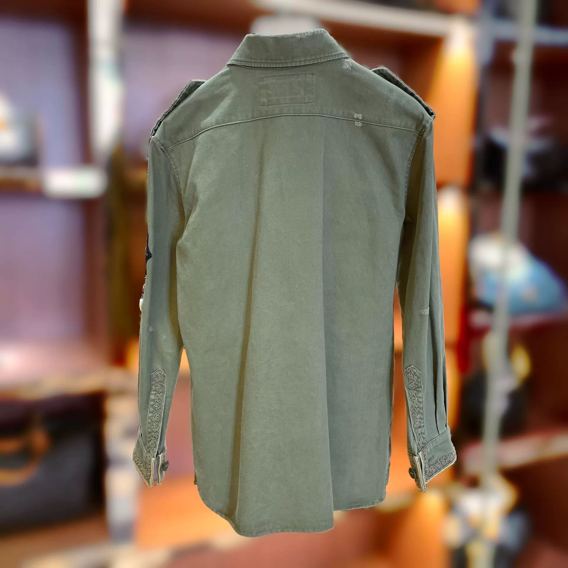 Saint Laurent Paris Saint Laurent Olive Green Jacket Size XS / US 0-2 / IT 36-38 - 2 Thumbnail