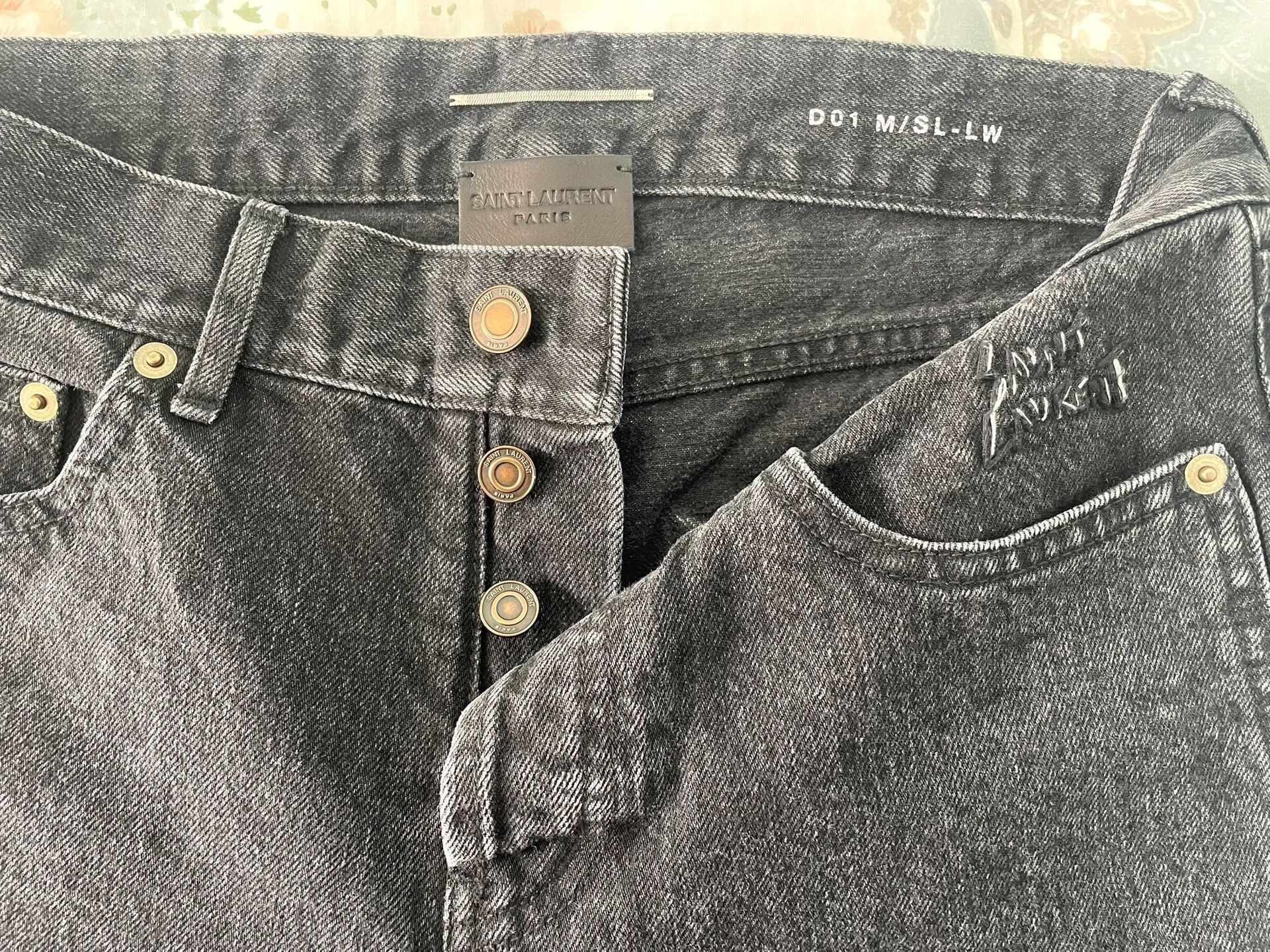 Saint Laurent Paris Saint Laurent Men's Distressed Black Jeans Size US 30 / EU 46 - 4 Thumbnail