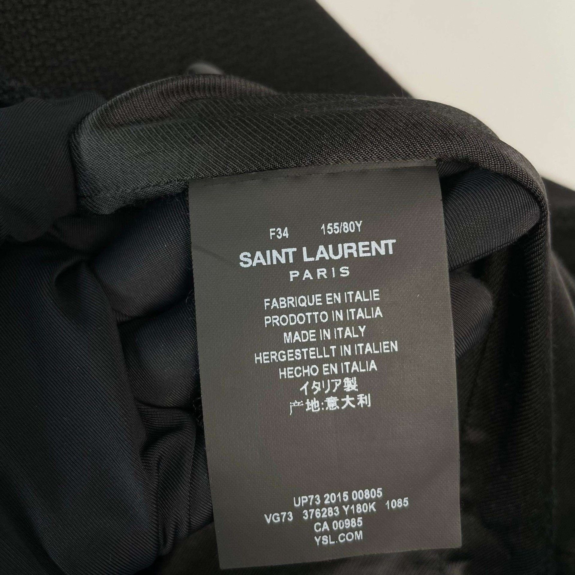 Saint Laurent Paris Saint Laurent Black Baseball Jacket Size M / US 6-8 / IT 42-44 - 4 Thumbnail