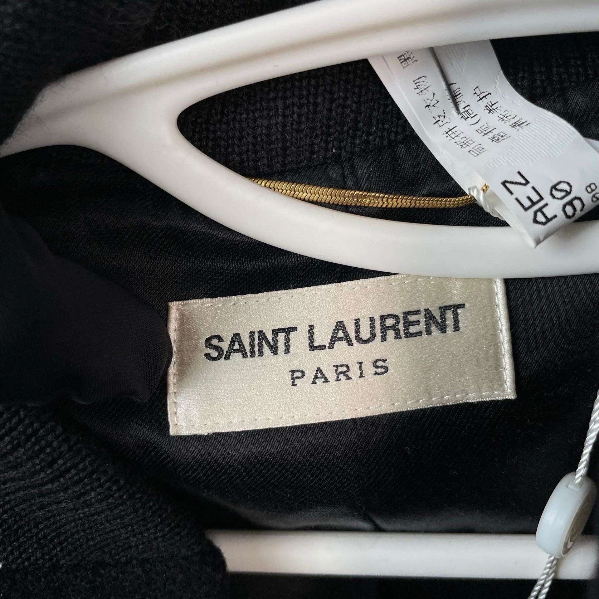 Saint Laurent Paris Saint Laurent Black Baseball Jacket Size M / US 6-8 / IT 42-44 - 3 Thumbnail