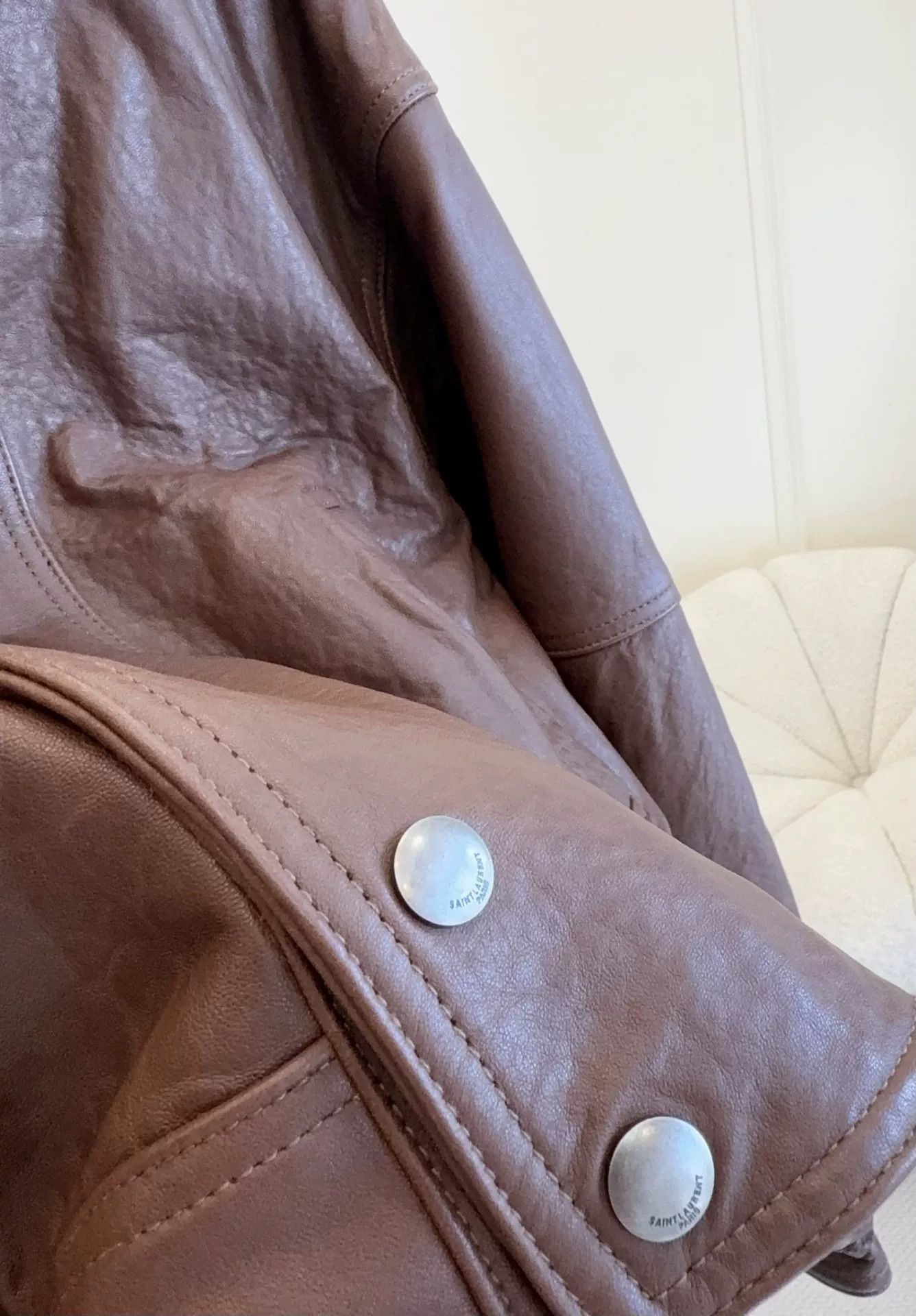 Saint Laurent Paris Saint Laurent 2025 Brown Leather Jacket Size M / US 6-8 / IT 42-44 - 8 Thumbnail