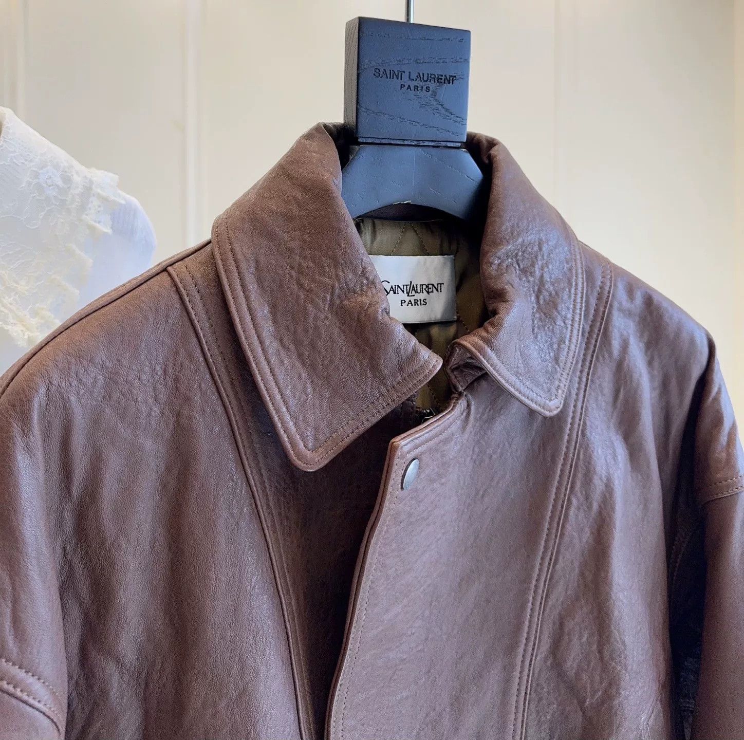 Saint Laurent Paris Saint Laurent 2025 Brown Leather Jacket Size M / US 6-8 / IT 42-44 - 7 Thumbnail