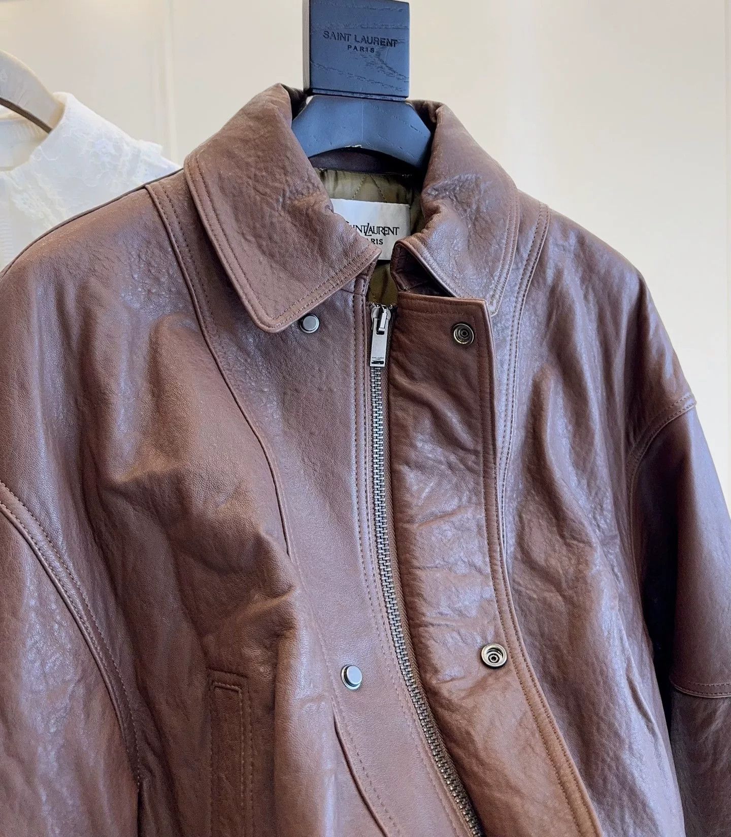 Saint Laurent Paris Saint Laurent 2025 Brown Leather Jacket Size M / US 6-8 / IT 42-44 - 6 Thumbnail