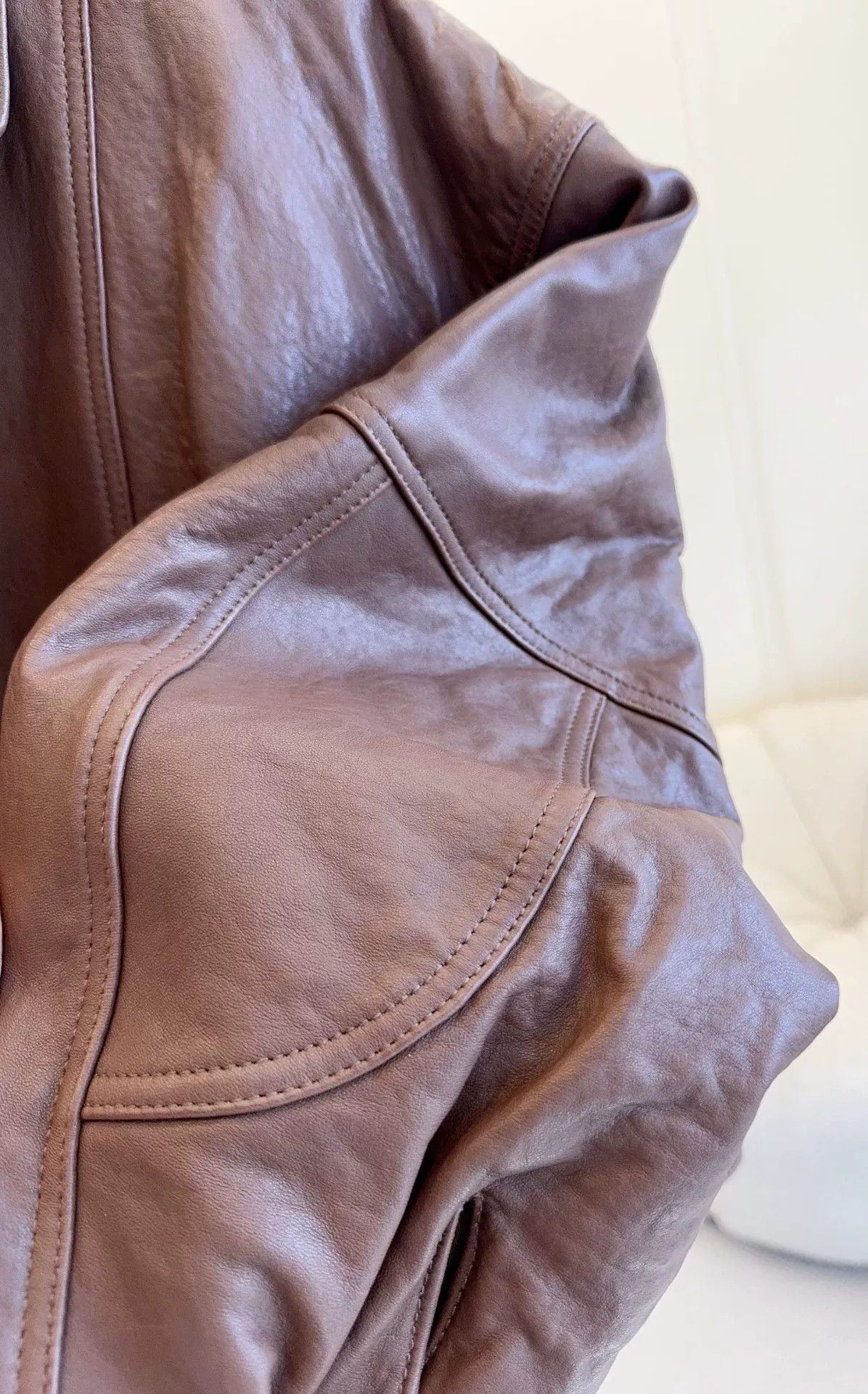 Saint Laurent Paris Saint Laurent 2025 Brown Leather Jacket Size M / US 6-8 / IT 42-44 - 3 Thumbnail