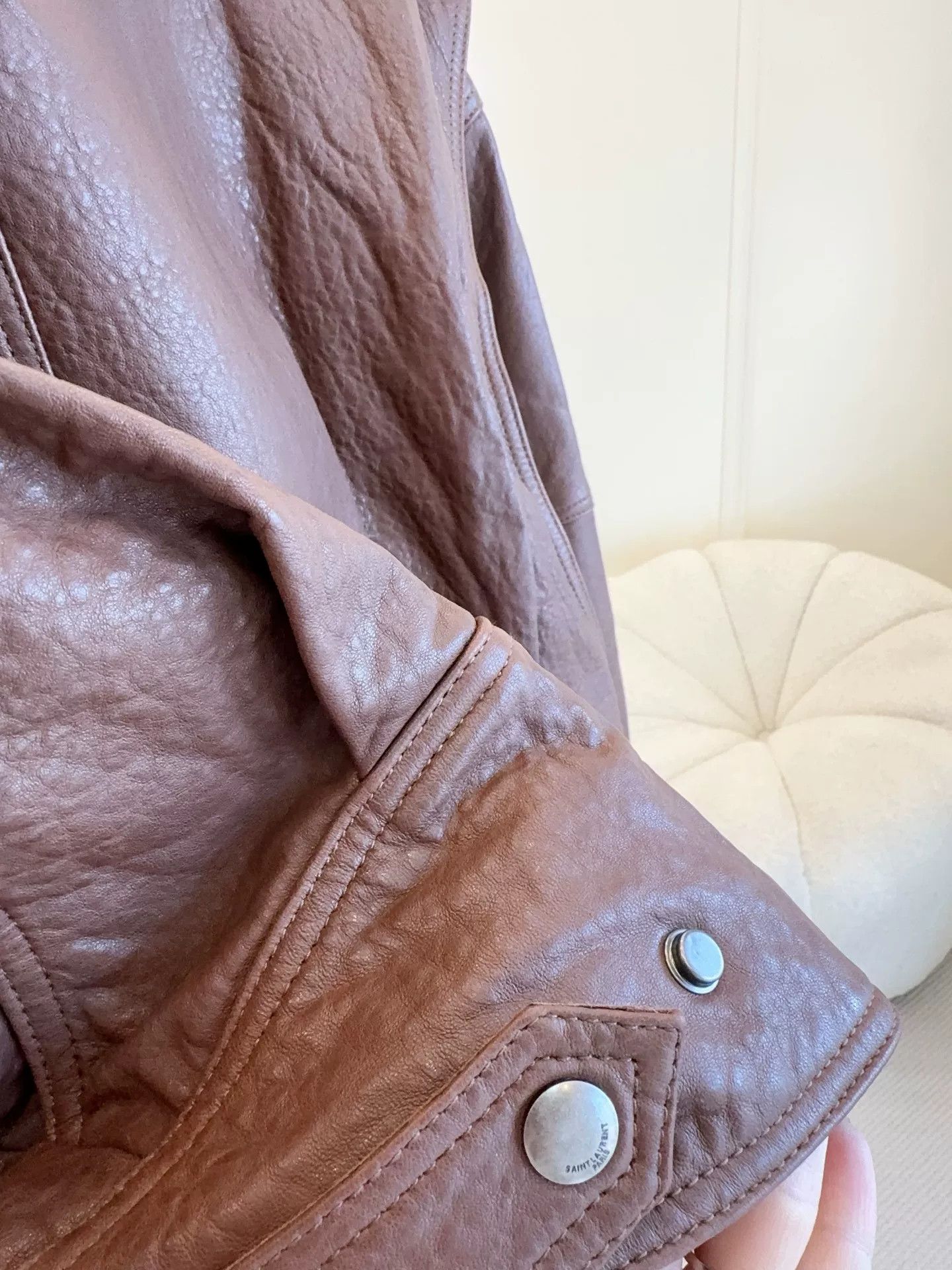 Saint Laurent Paris Saint Laurent 2025 Brown Leather Jacket Size M / US 6-8 / IT 42-44 - 9 Thumbnail