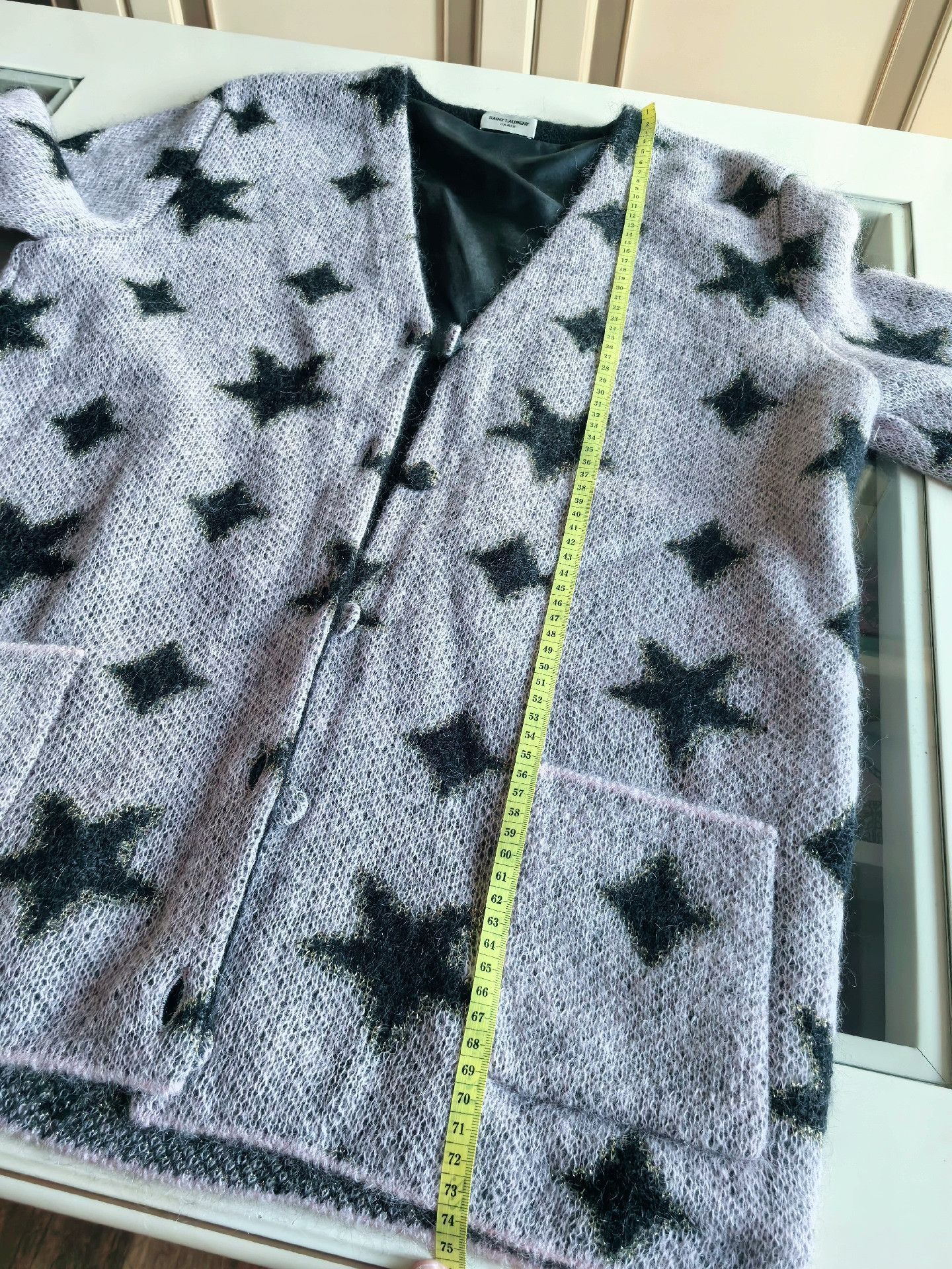 Saint Laurent Paris Saint Laurent Star Pattern Cardigan Size M / US 6-8 / IT 42-44 - 4 Thumbnail