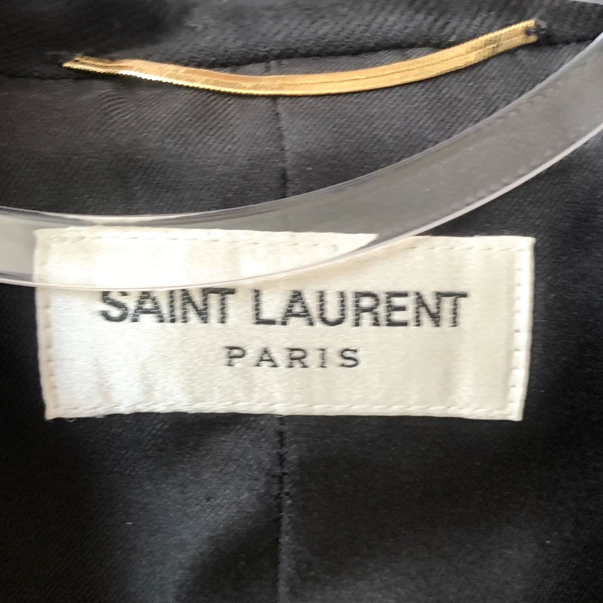 Saint Laurent Paris Saint Laurent Black Blazer with Gold Trim Size M / US 6-8 / IT 42-44 - 4 Thumbnail
