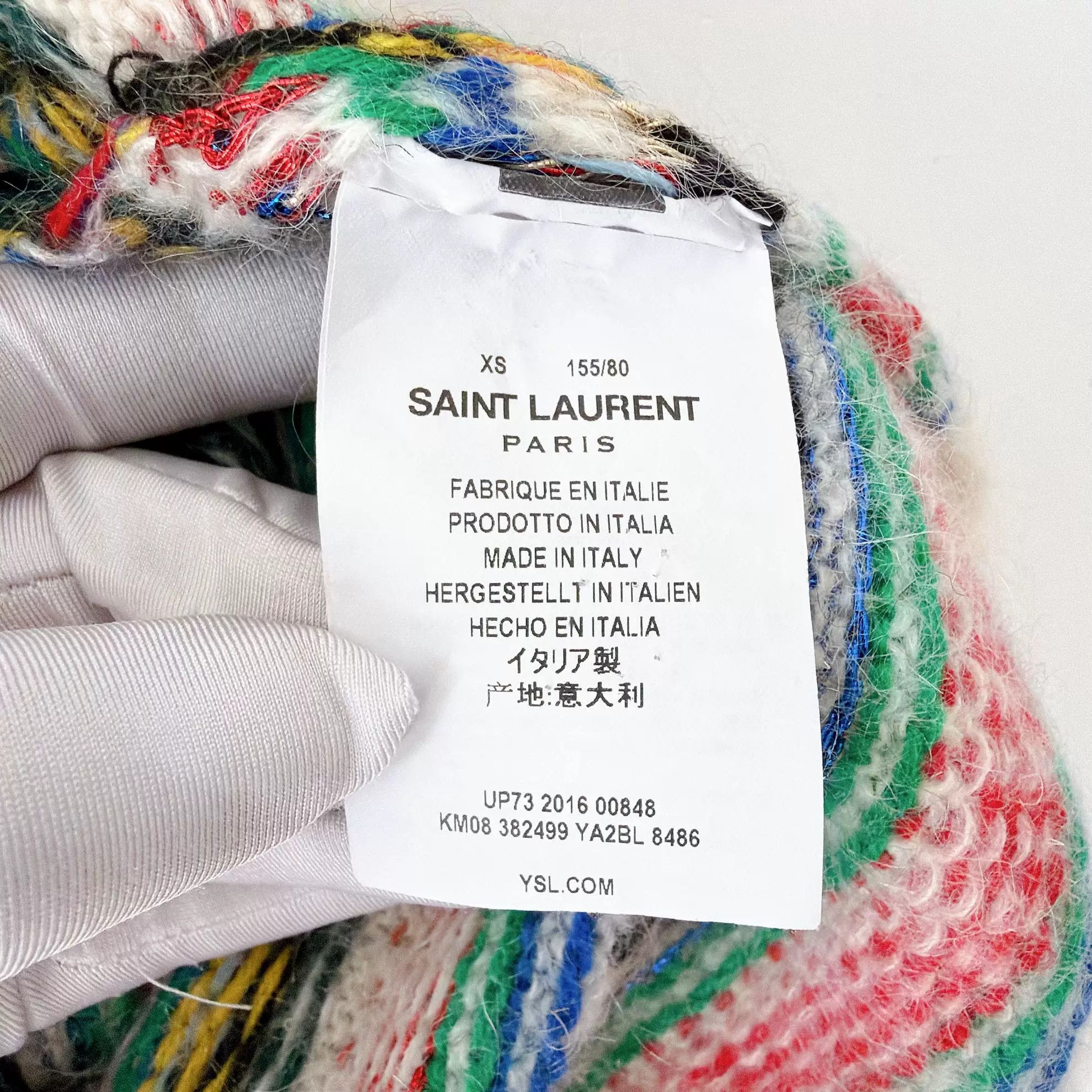 Saint Laurent Paris Saint Laurent Cream Striped Cardigan Size M / US 6-8 / IT 42-44 - 8 Thumbnail