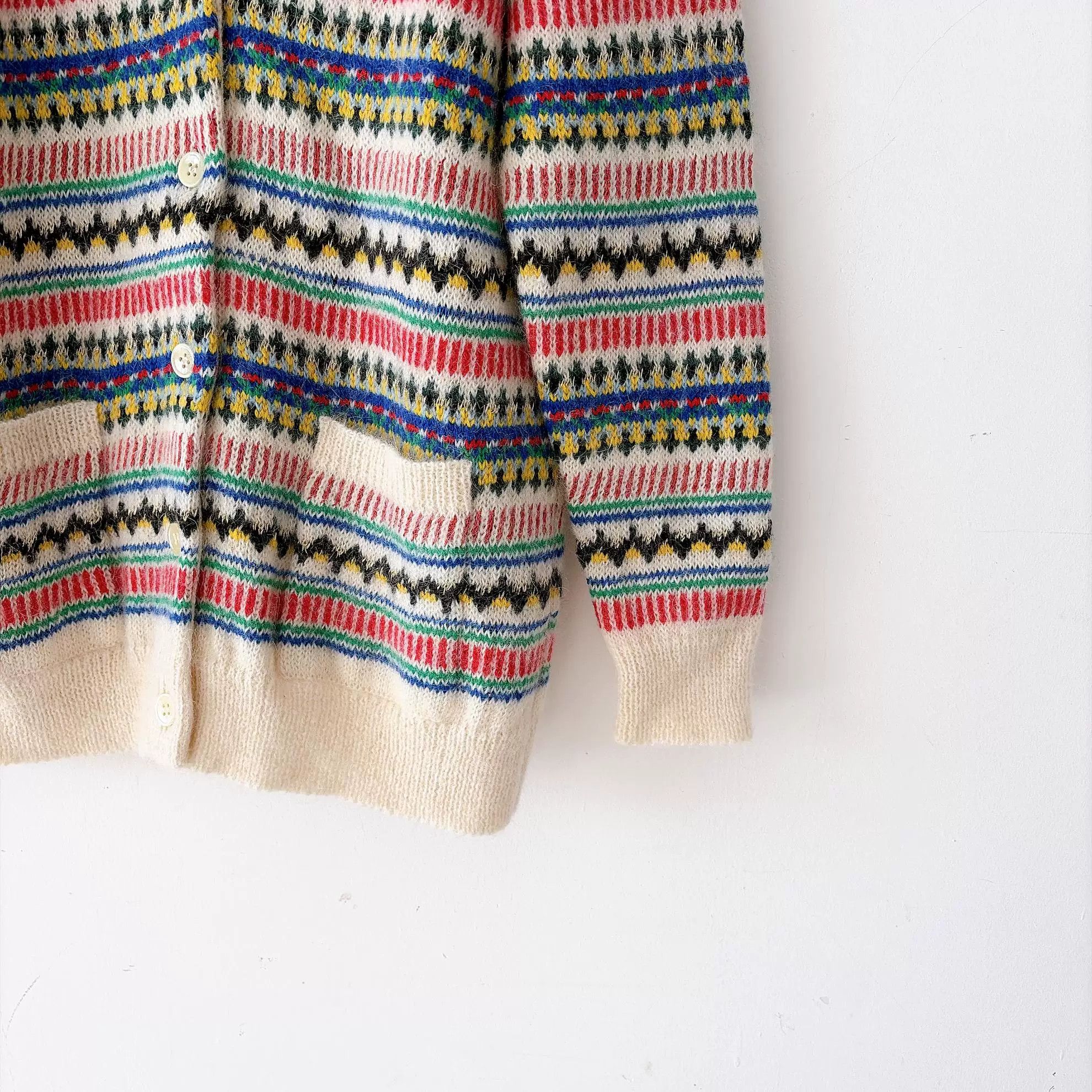 Saint Laurent Paris Saint Laurent Cream Striped Cardigan Size M / US 6-8 / IT 42-44 - 4 Thumbnail