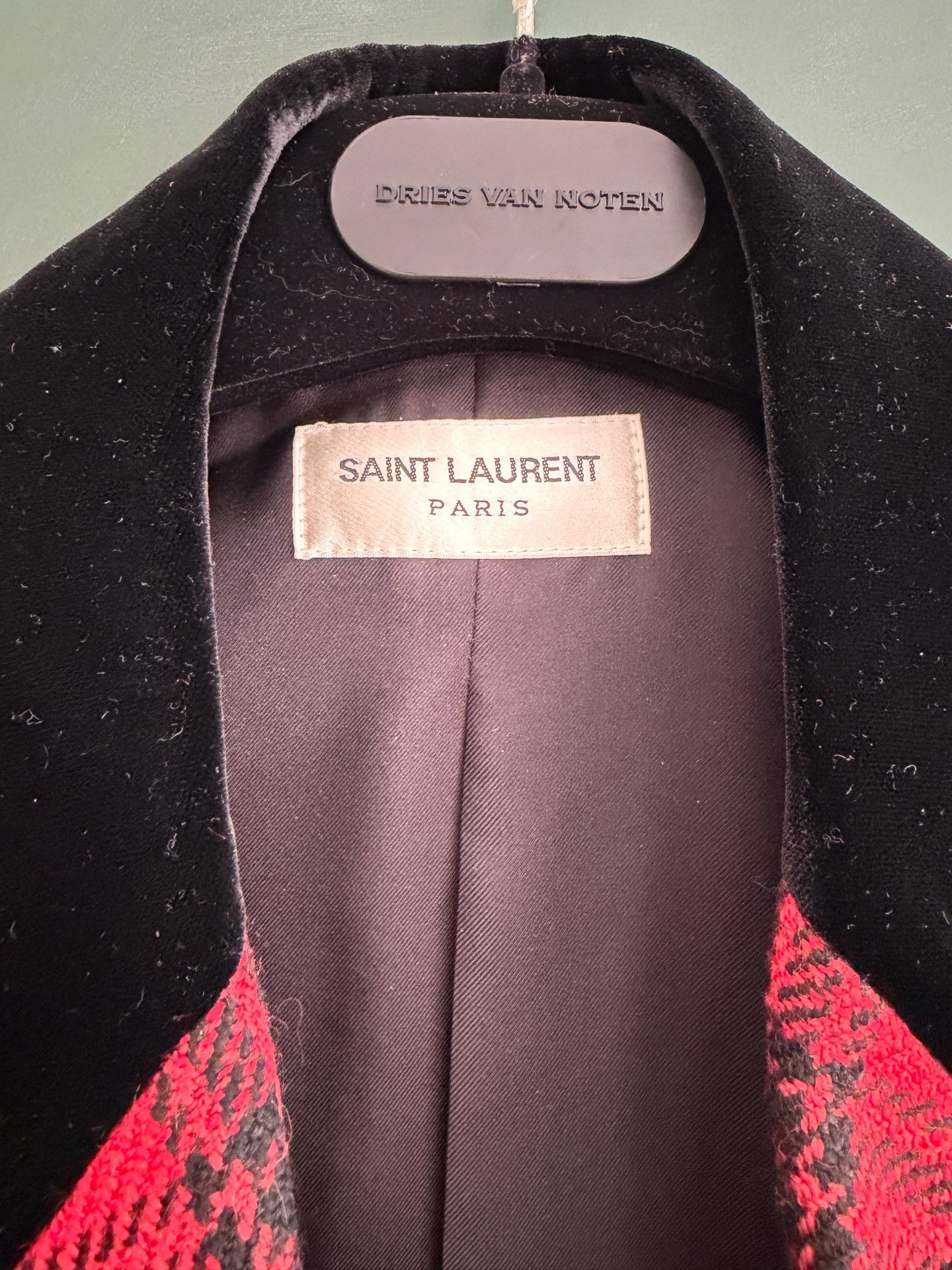 Saint Laurent Paris Saint Laurent Red Black Plaid Blazer Size M / US 6-8 / IT 42-44 - 3 Thumbnail
